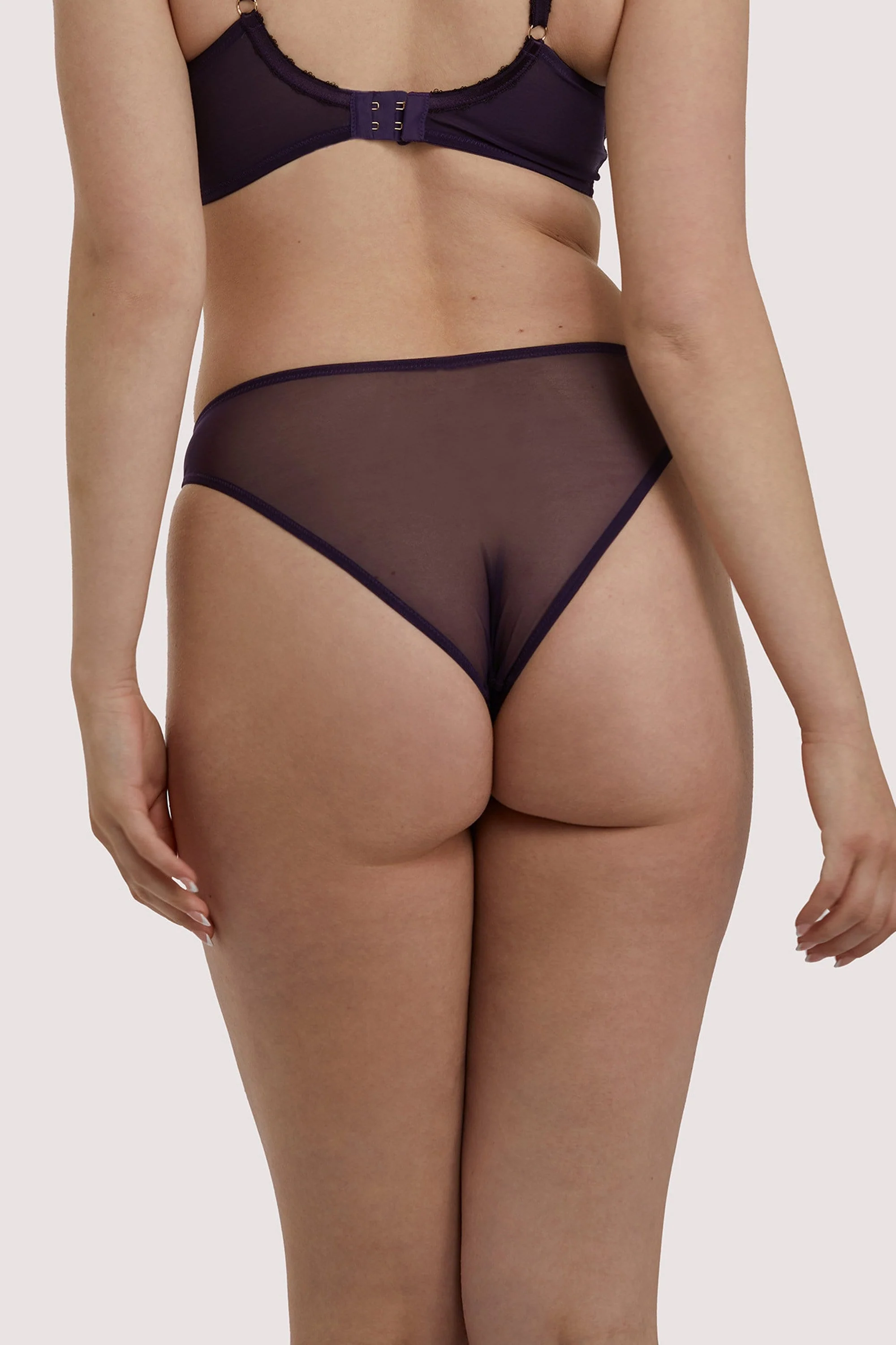 Emma Vine Purple Brazilian Lace Brief - Image 4
