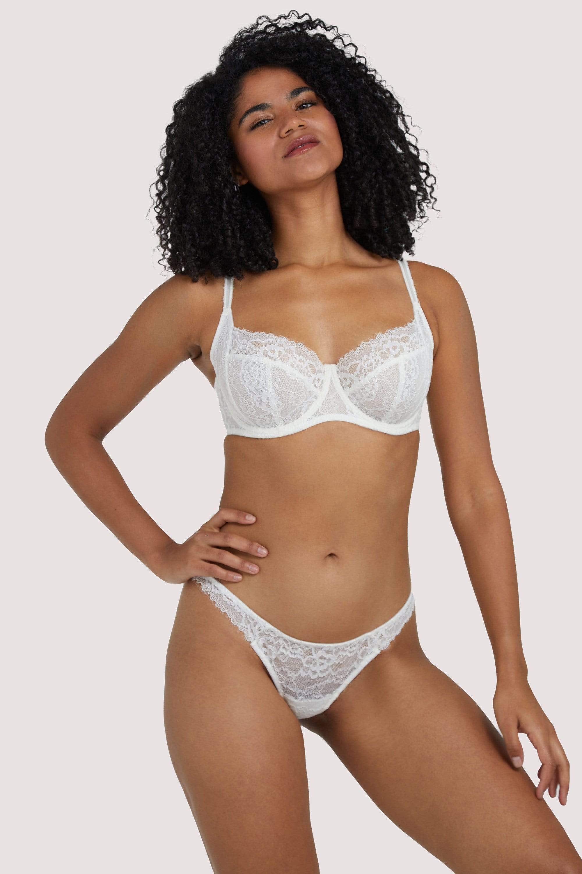 Rosalyn Ivory Lace Thong - Image 7