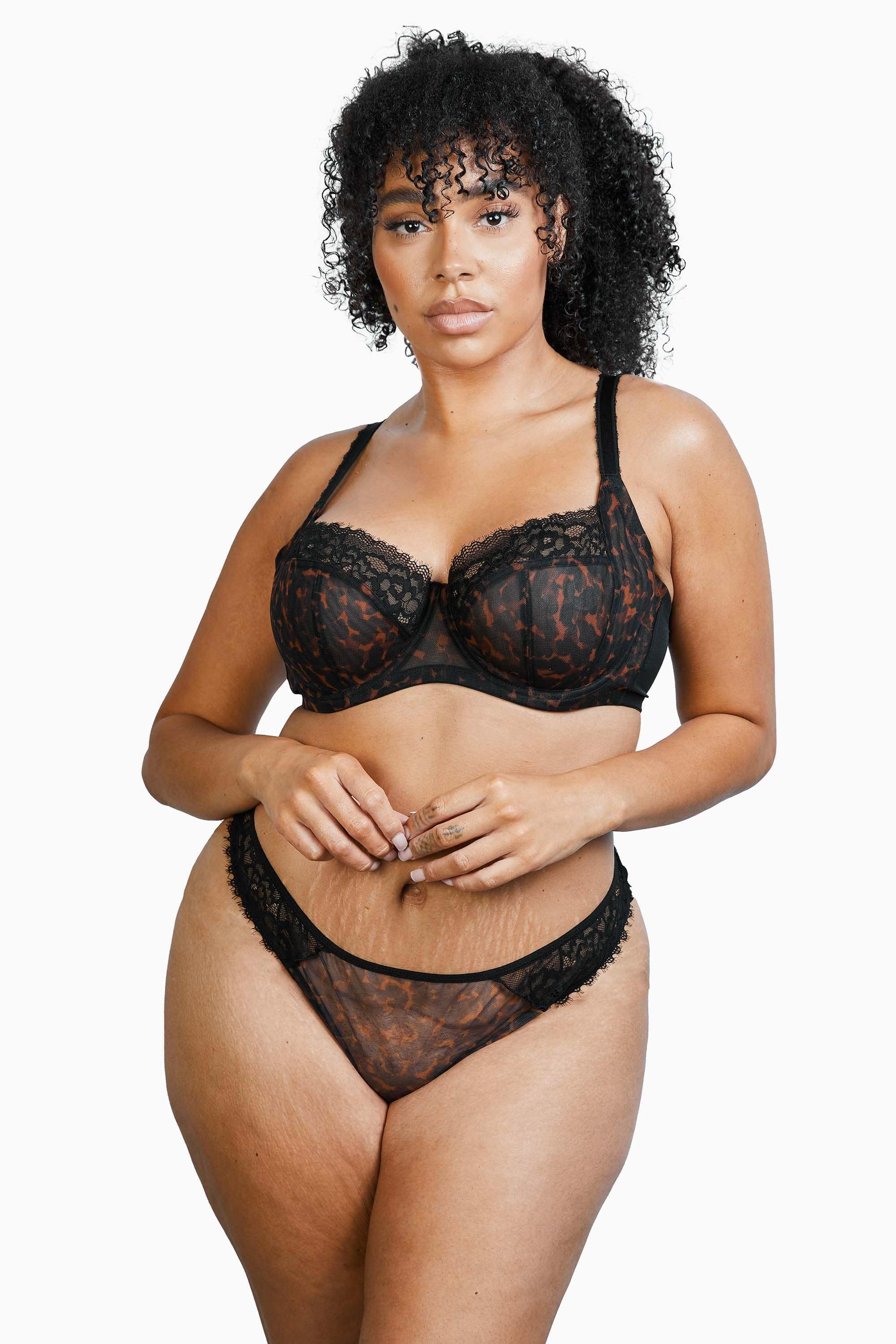 Rosalyn Black Tortoise Shell Lace Brazilian brief - Image 6