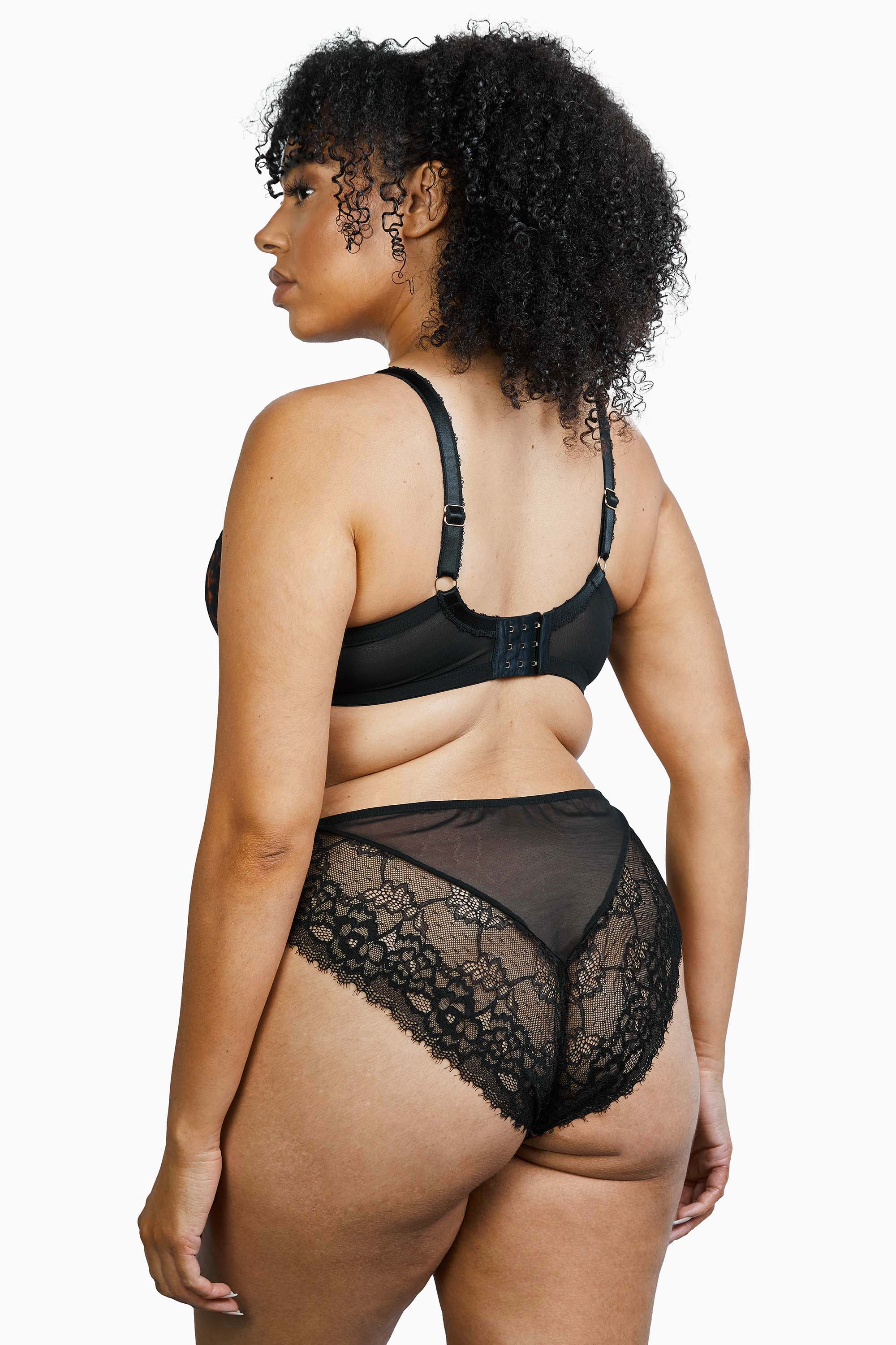 Rosalyn Black Tortoise Shell Lace Full Cup Bra - Image 7