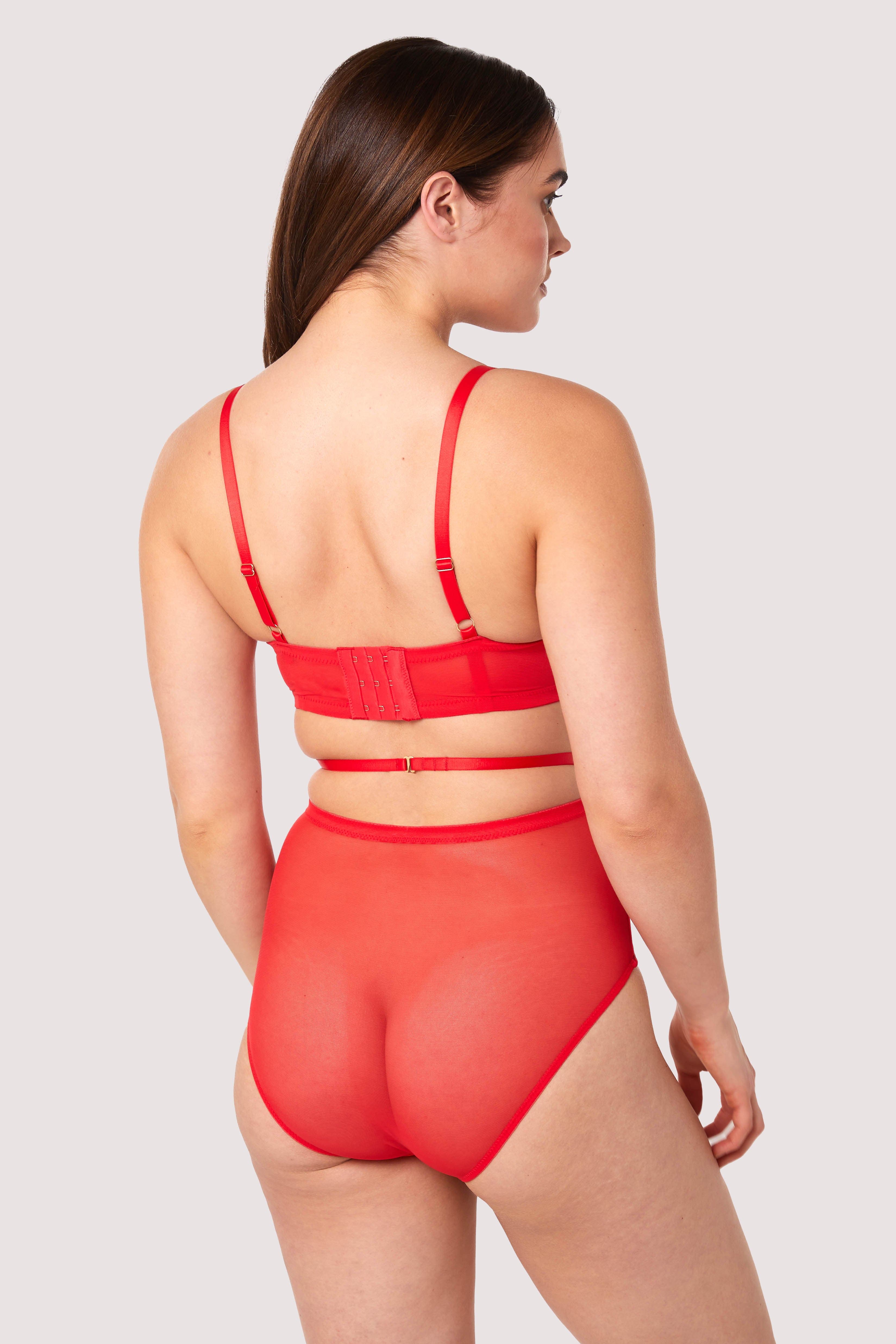 Eddie Red Crossover Wrap High Waist Brief - Image 4