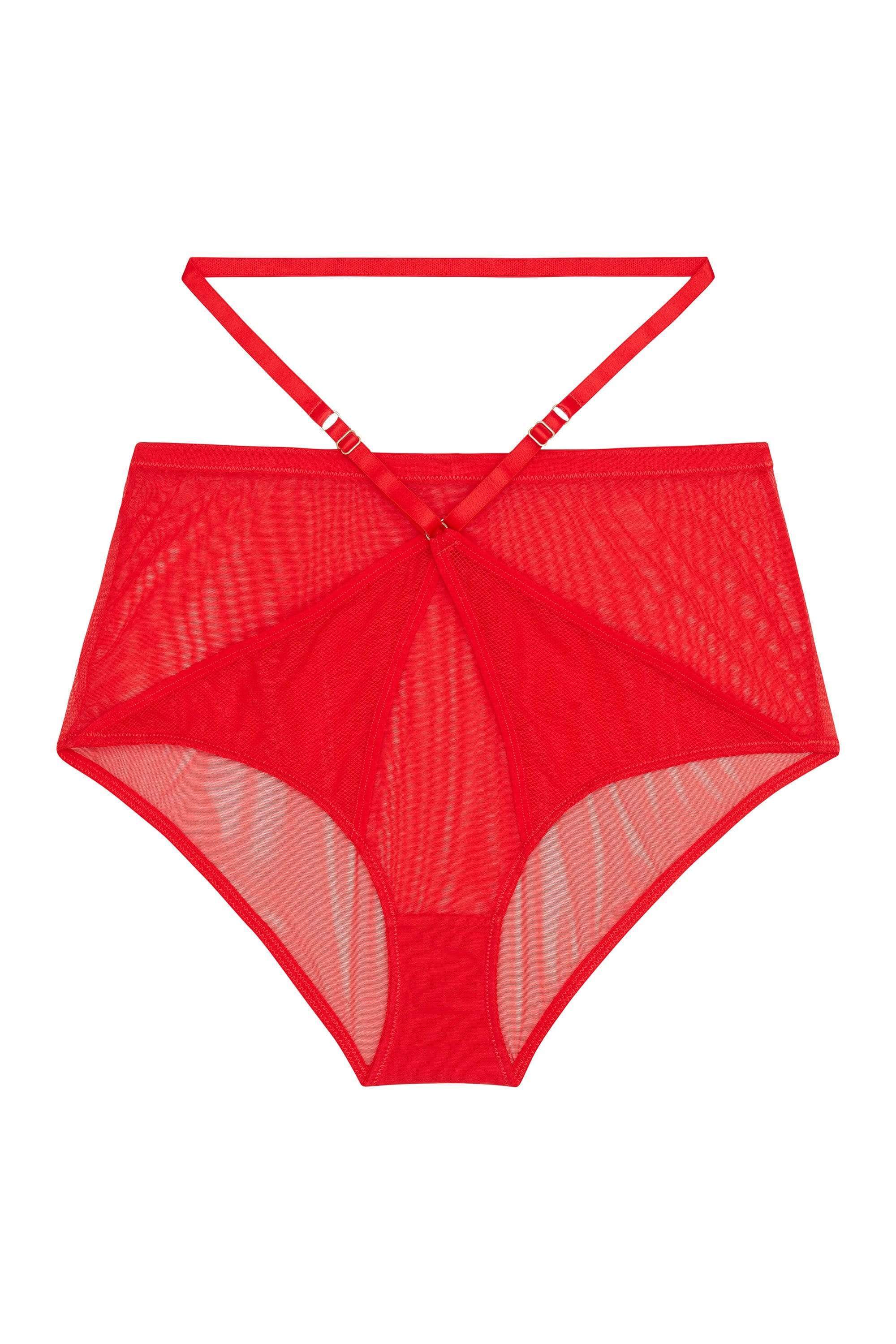 Eddie Red Crossover Wrap High Waist Brief - Image 9