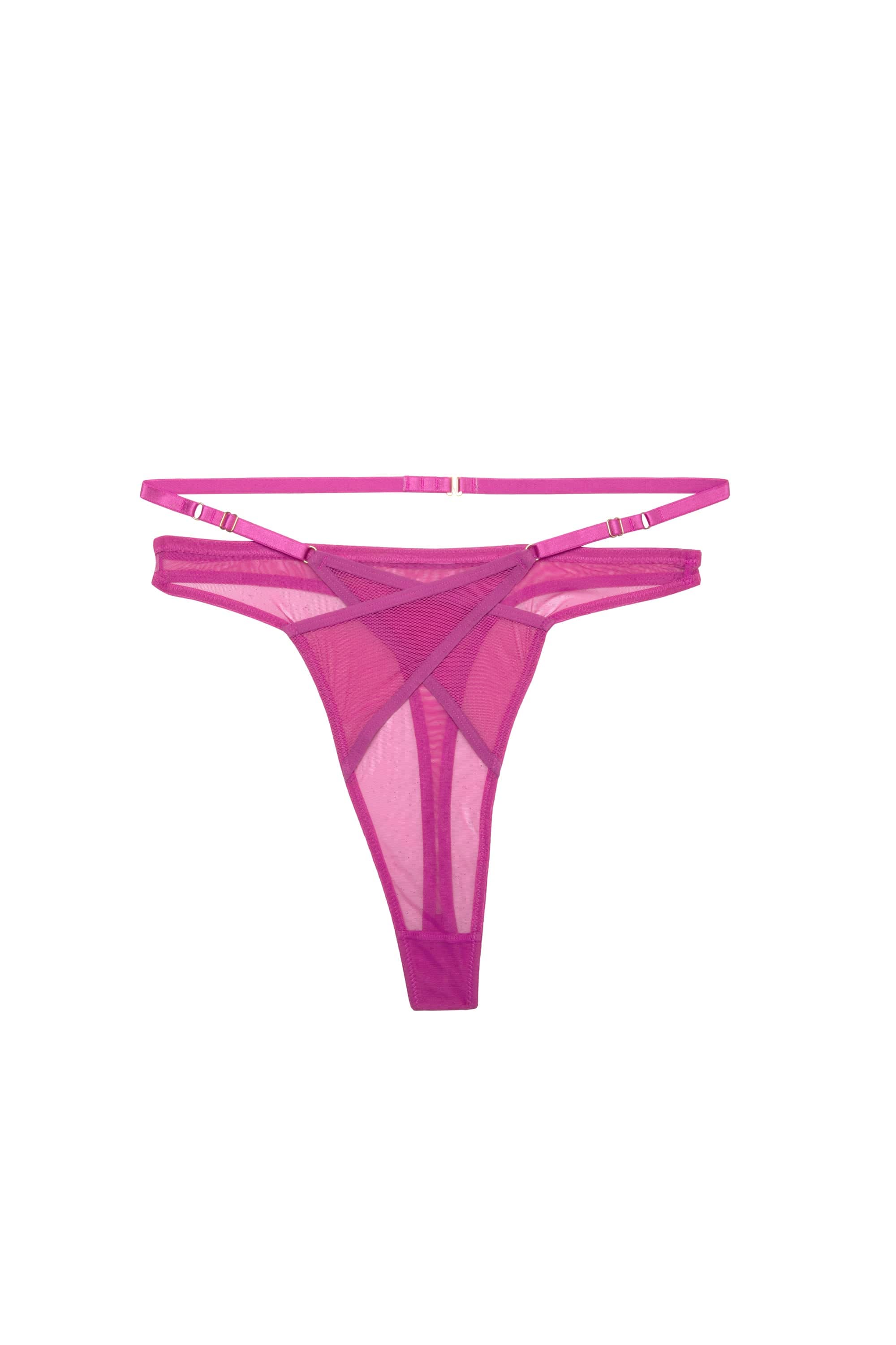 Eddie Magenta Crossover Wrap Thong - Image 3