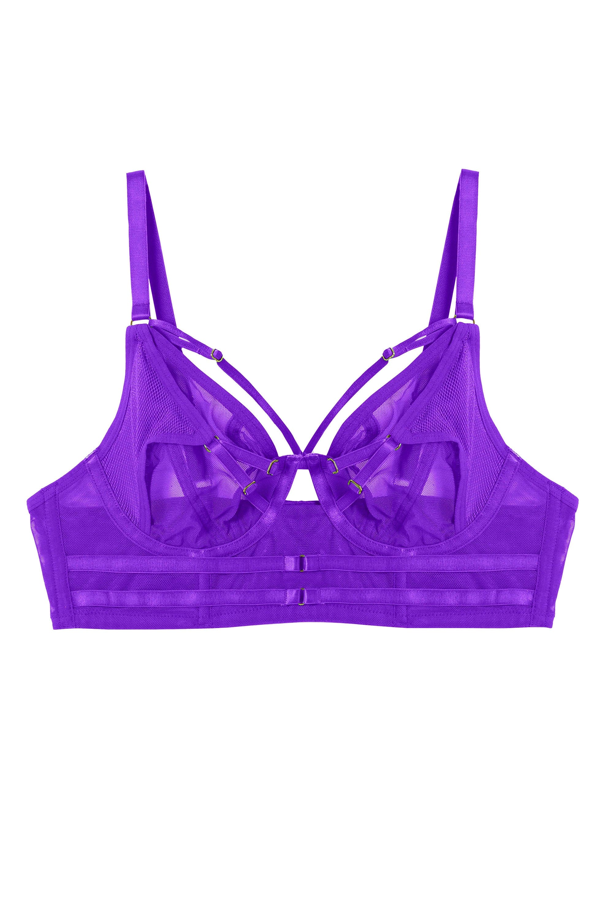 Eddie Purple Crossover Balconette Bra - Image 7