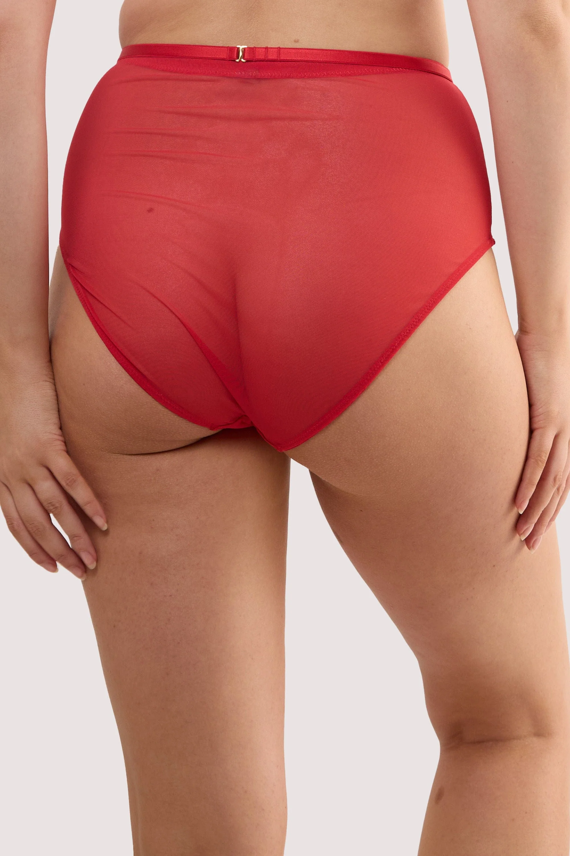 Eddie Ruby Red Crossover High Waist Brief - Image 3