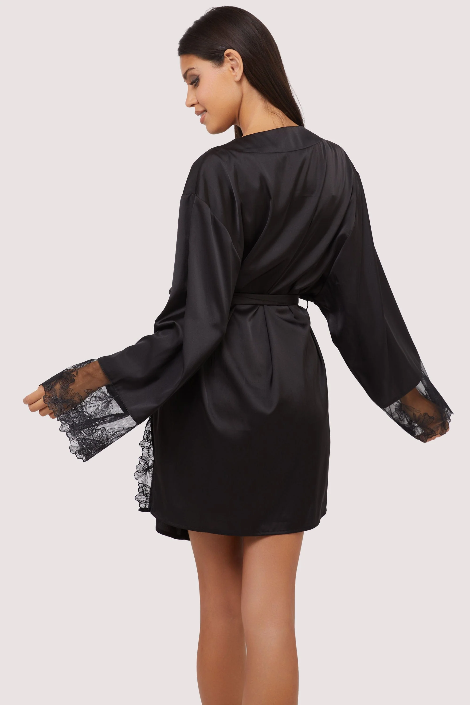 Eleanor Black Strappy Embroidery Balconette Set - Image 15