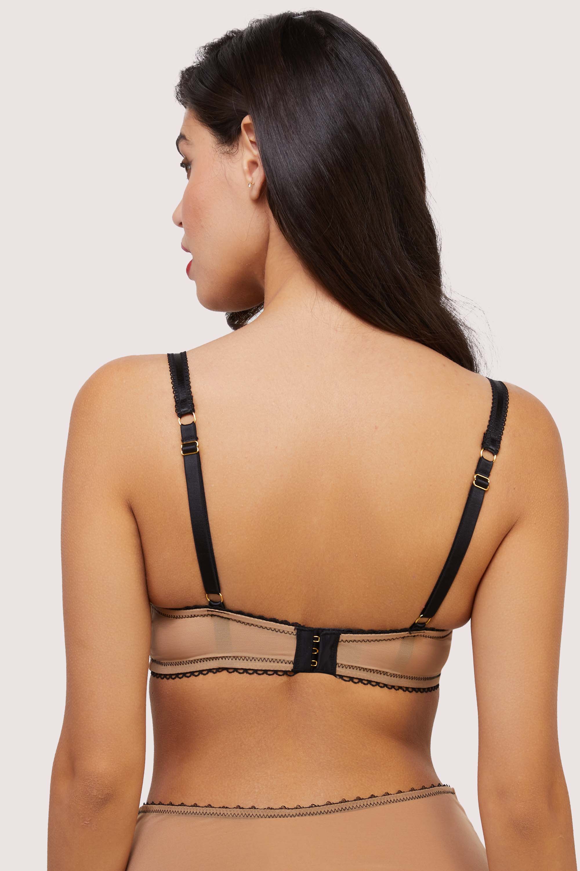 Esme Illusion Net and Fringe Push Up Plunge Bra - Image 2