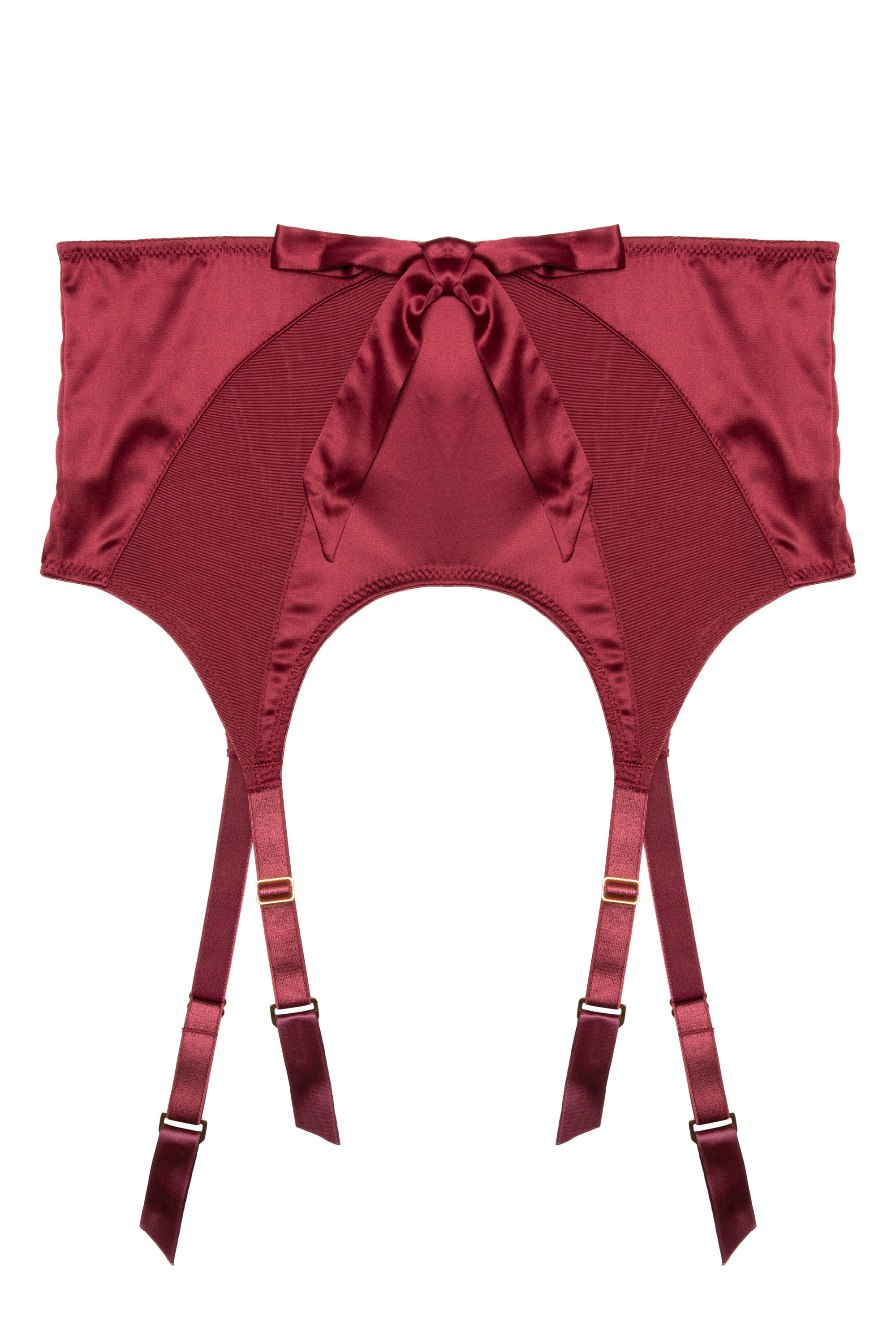 Etta Red Mesh And Satin Suspender Belt - Image 4