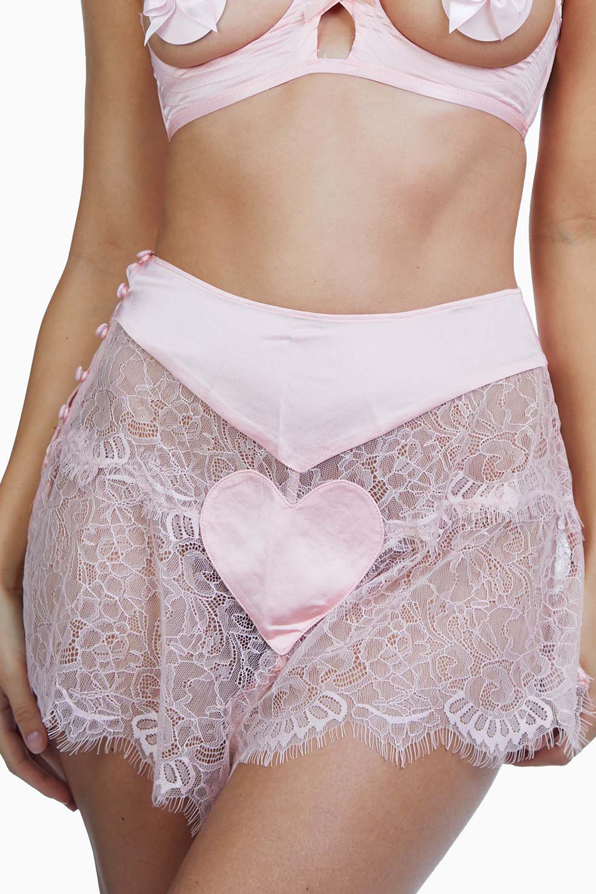Doris Peach Heart French Knicker Briefs - Image 4