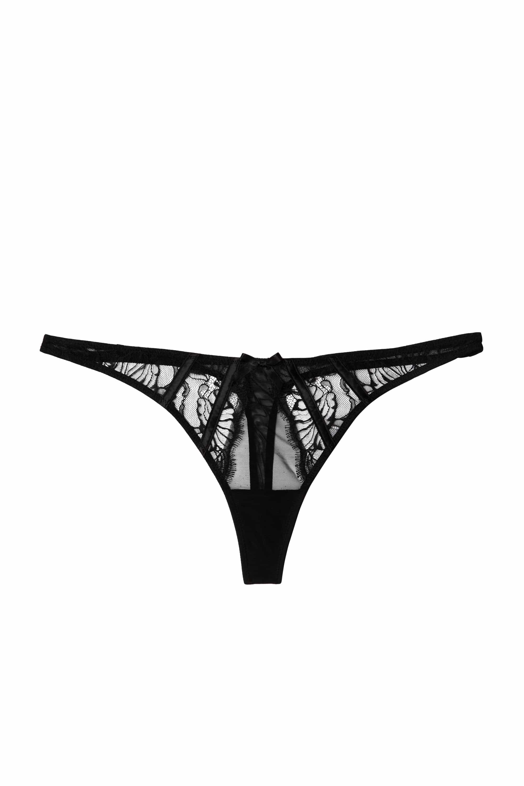 Fallon Black Lace Thong - Image 4