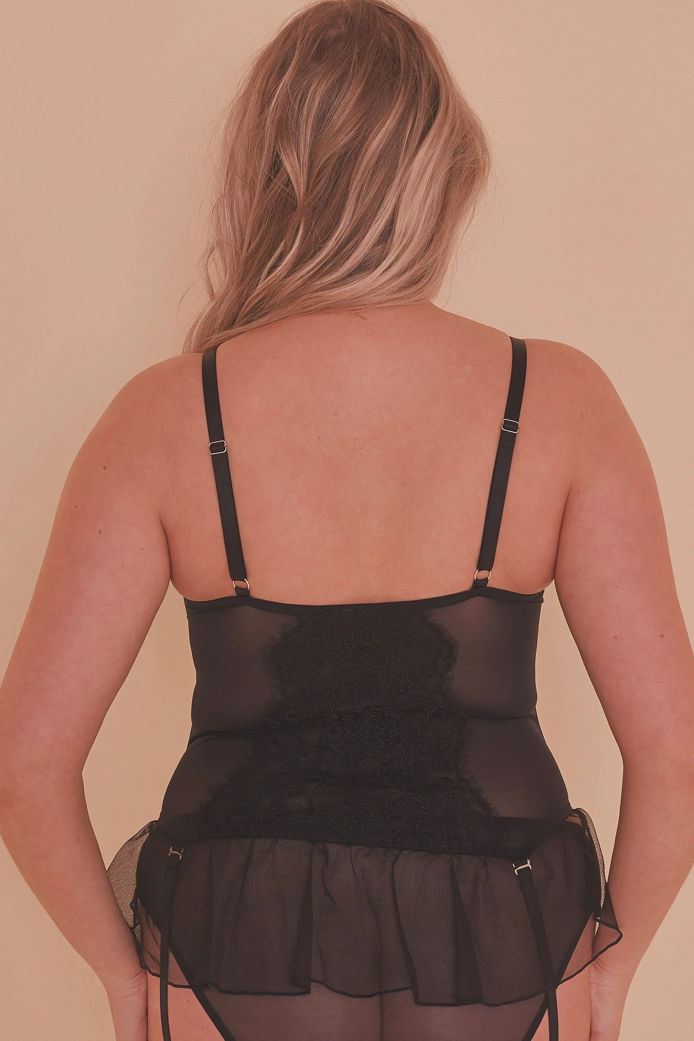 Anna Lace and Mesh Basque curve - Image 3