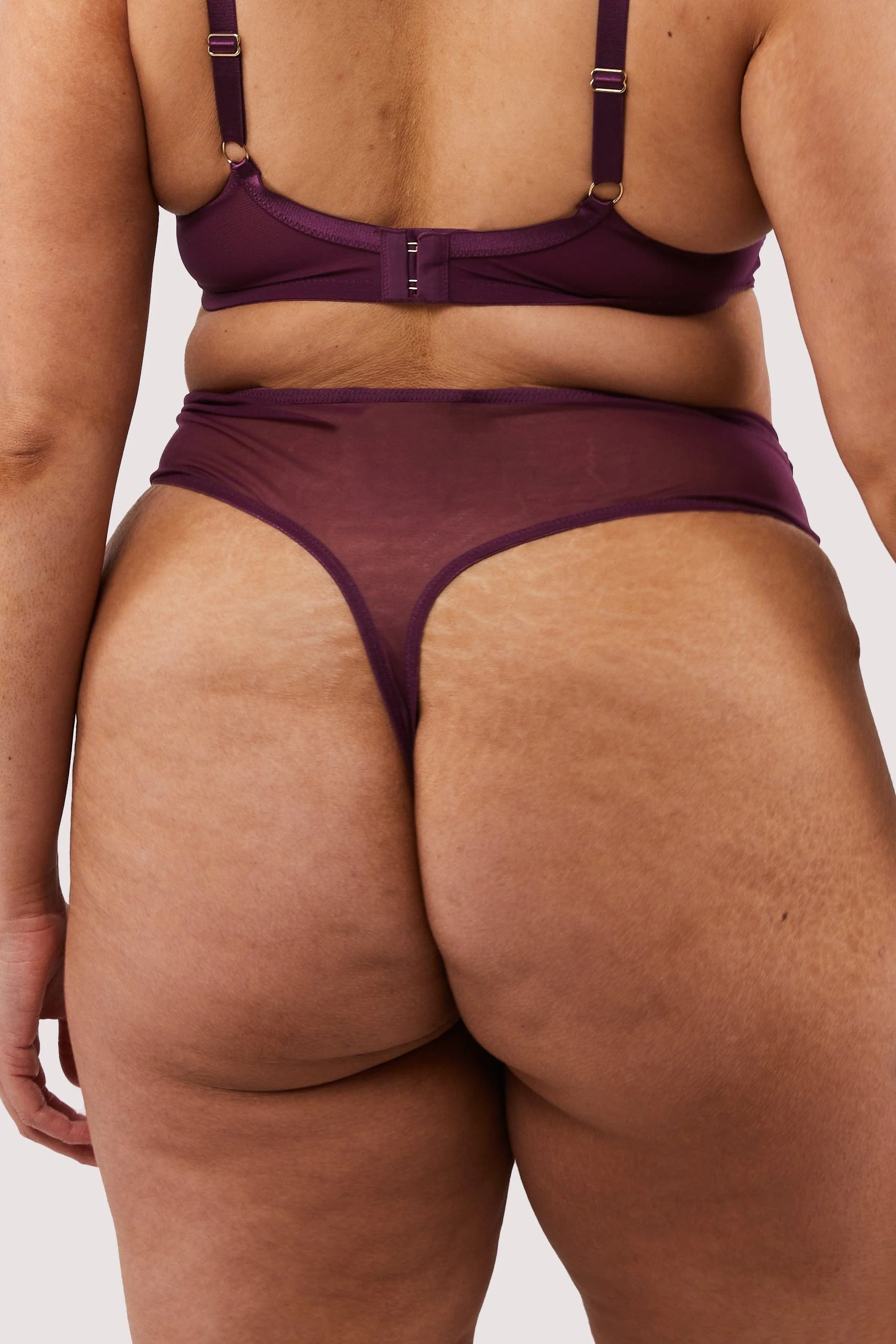 Astrid Merlot Lace And Trim High Waisted Brief - Image 8