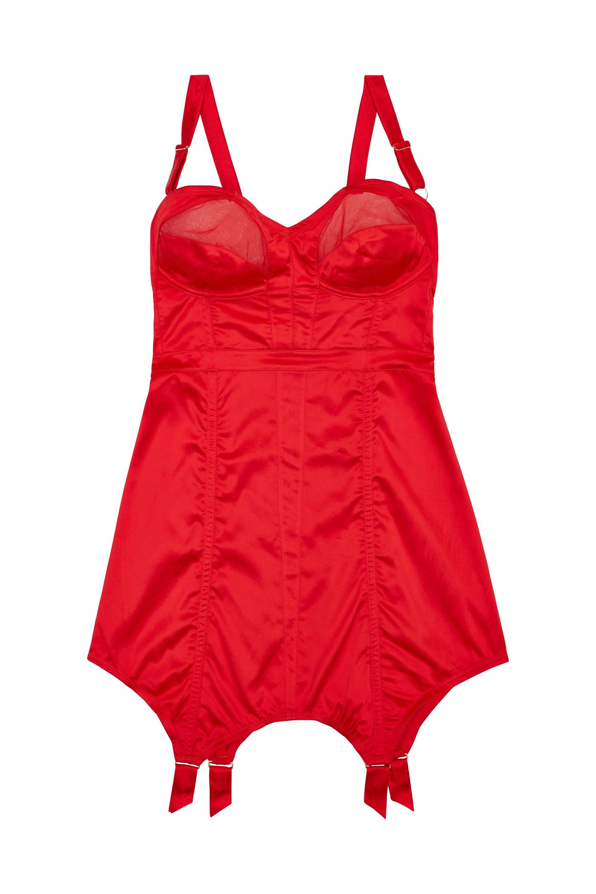 Clarice Retro Girdle Dress Red - Image 3
