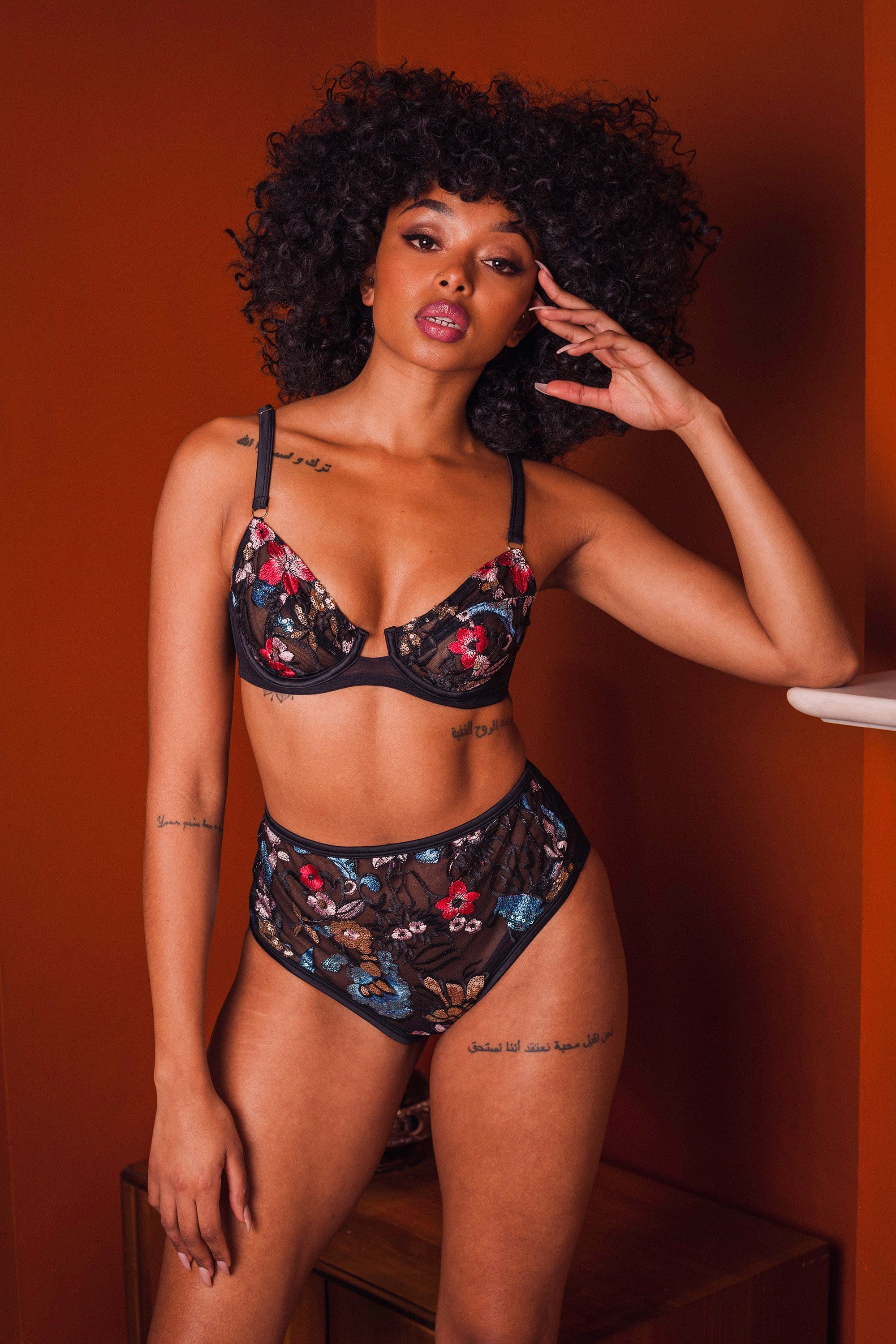 Felicity Hayward Elly Sequin Black Bra Core - Image 2