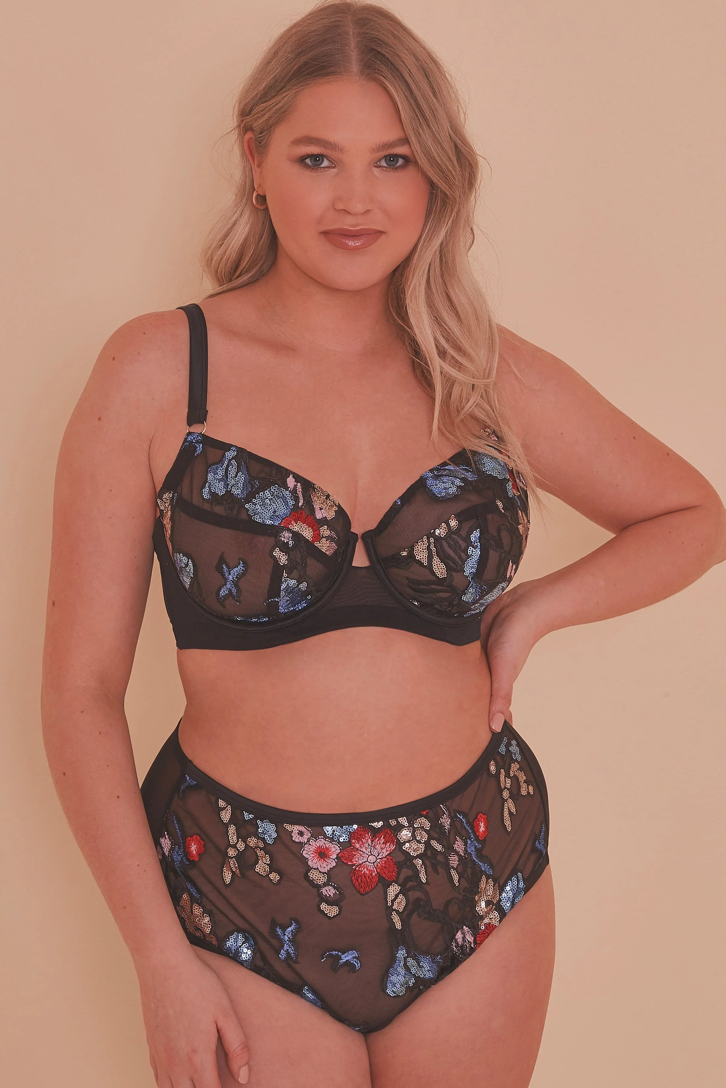 Felicity Hayward Elly Sequin Black Bra Curve - Image 2