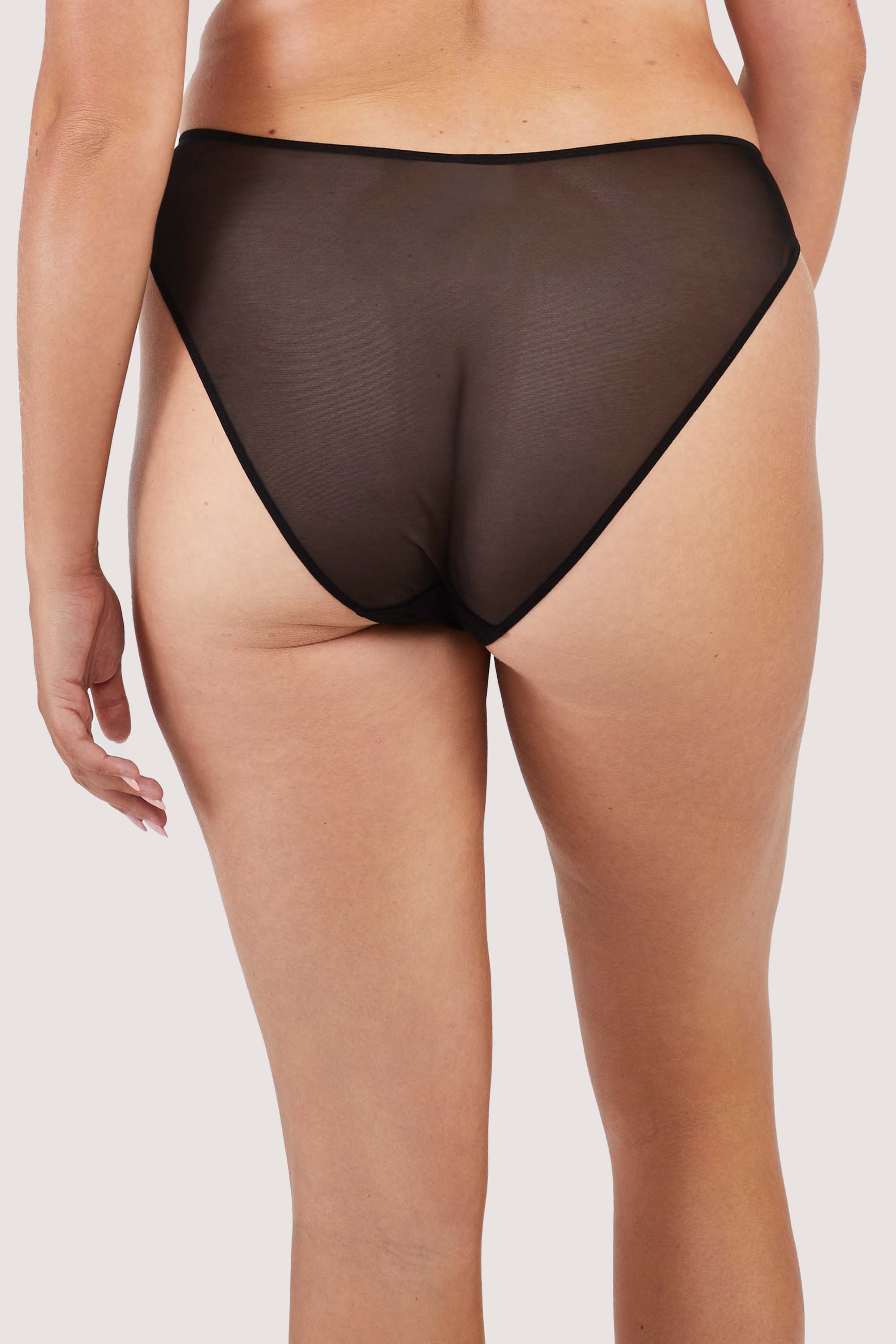 Fairfield Black Fishnet And Lace Hipster Brief - Image 5