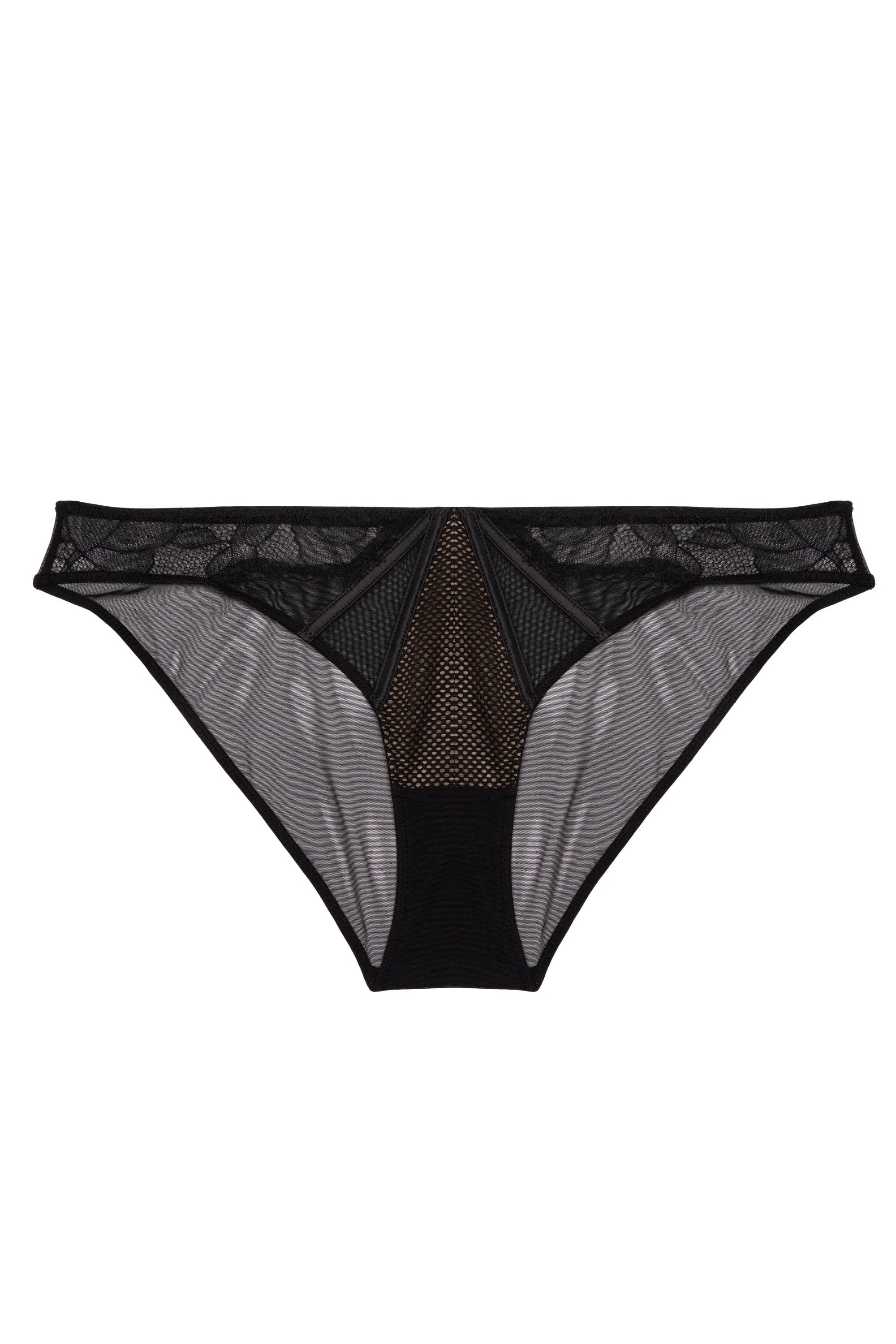 Fairfield Black Fishnet And Lace Hipster Brief - Image 7