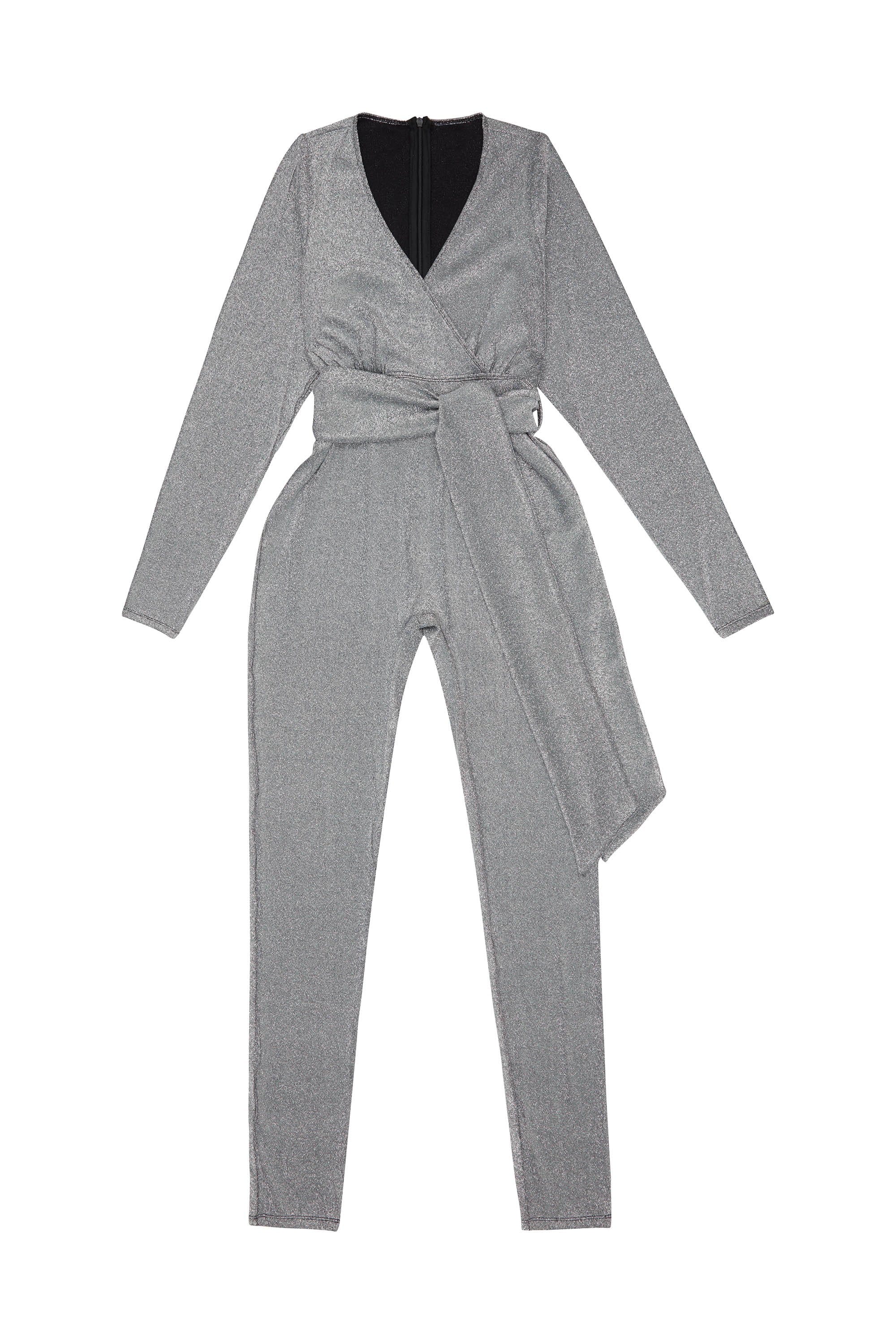 Farouz Silver Disco Jumpsuit - Image 2