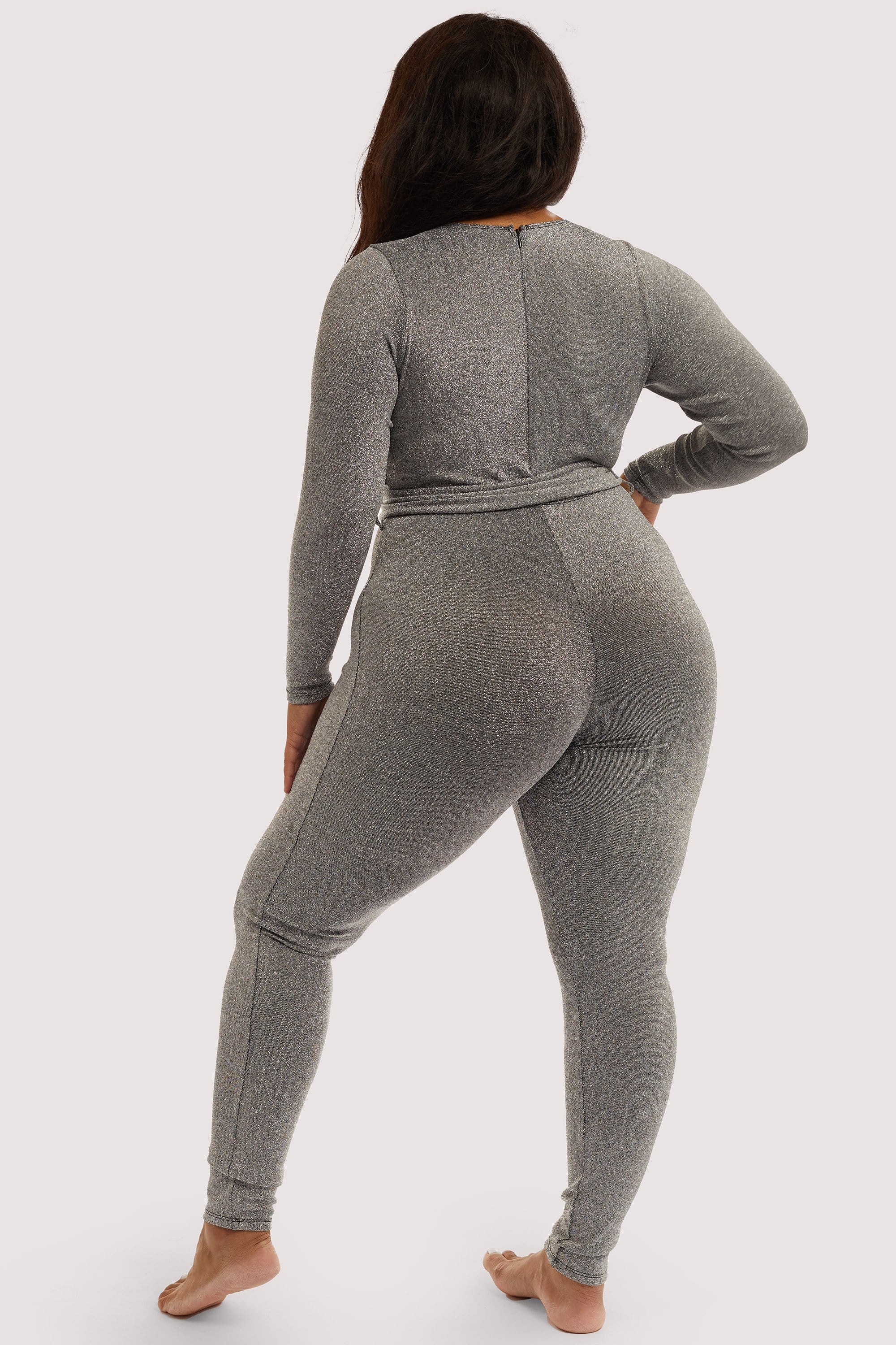 Farouz Silver Disco Jumpsuit Curve - Image 5
