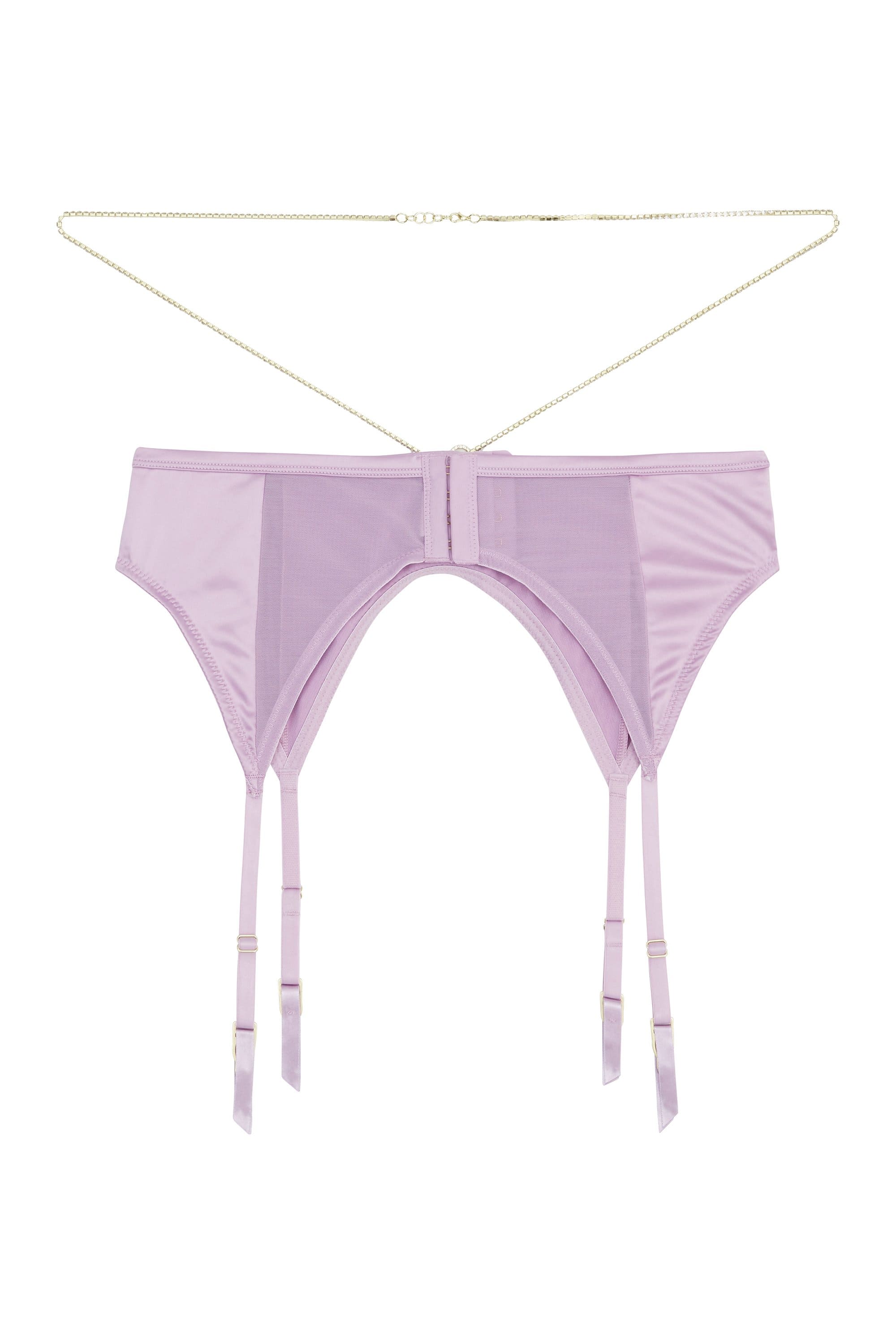 Knox Chain Satin Suspender Lilac Curve - Image 5