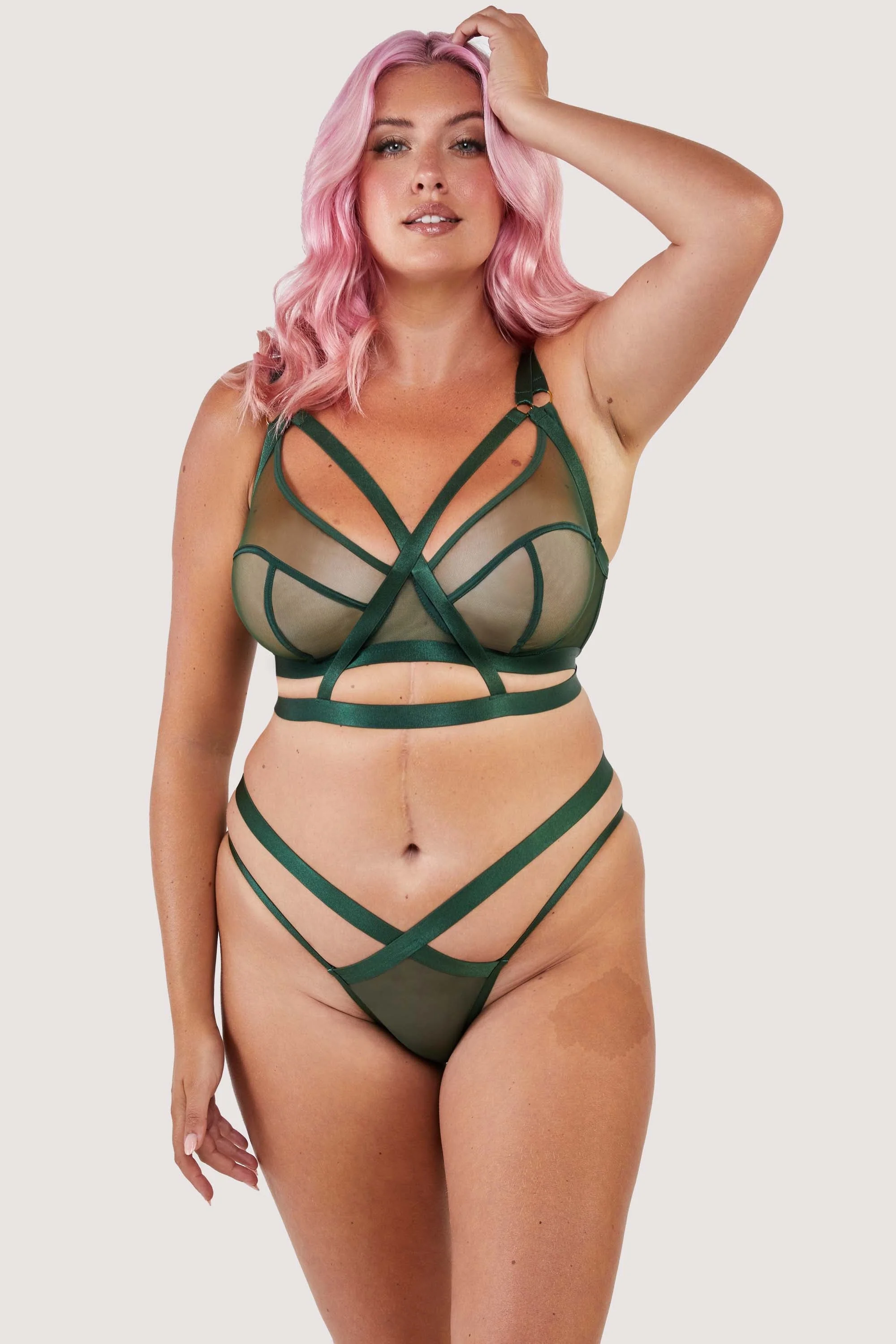Regent Green Mesh Cross Over Brazillian - Image 5