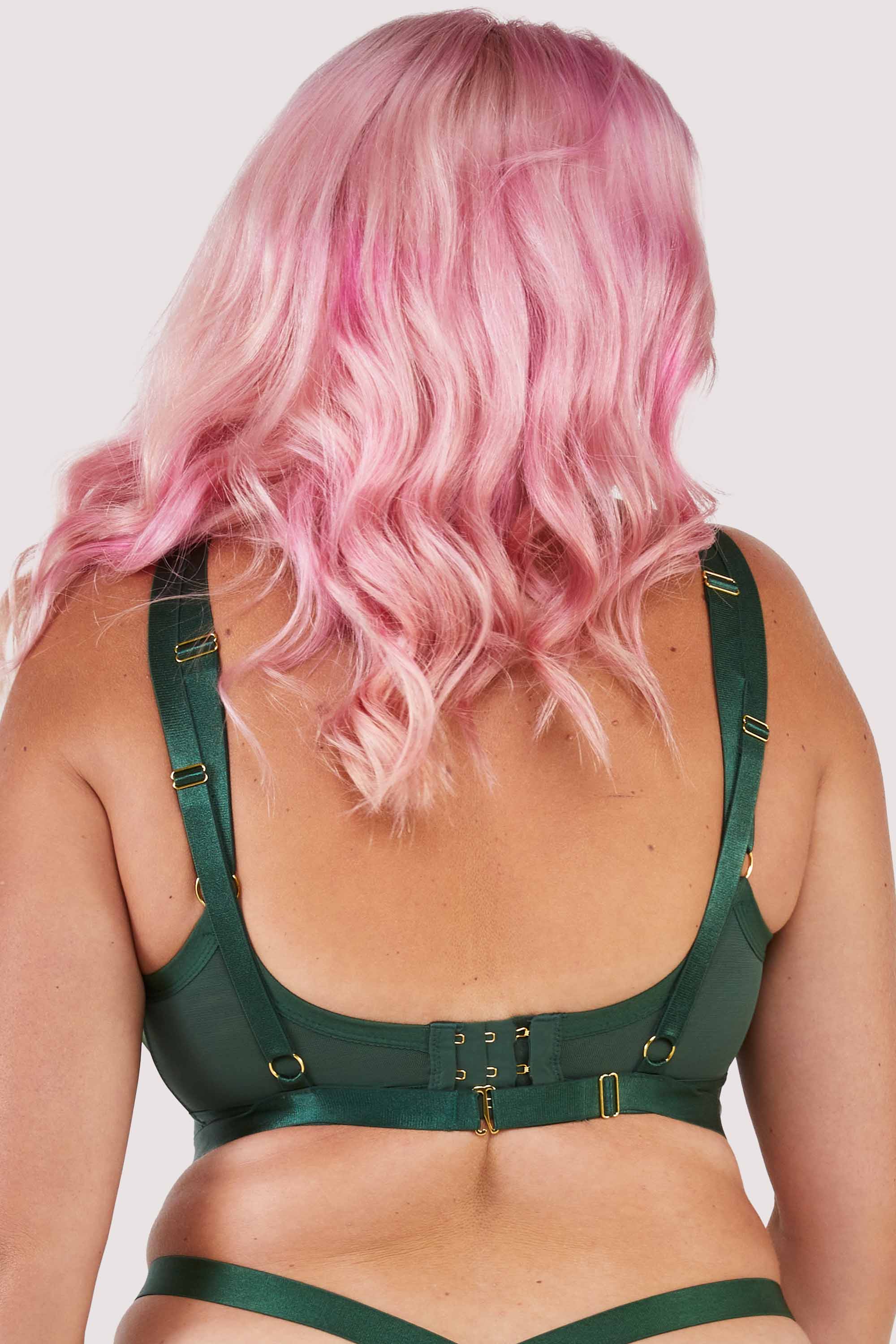 Regent Green Mesh Harness Balcony Bra - Image 6