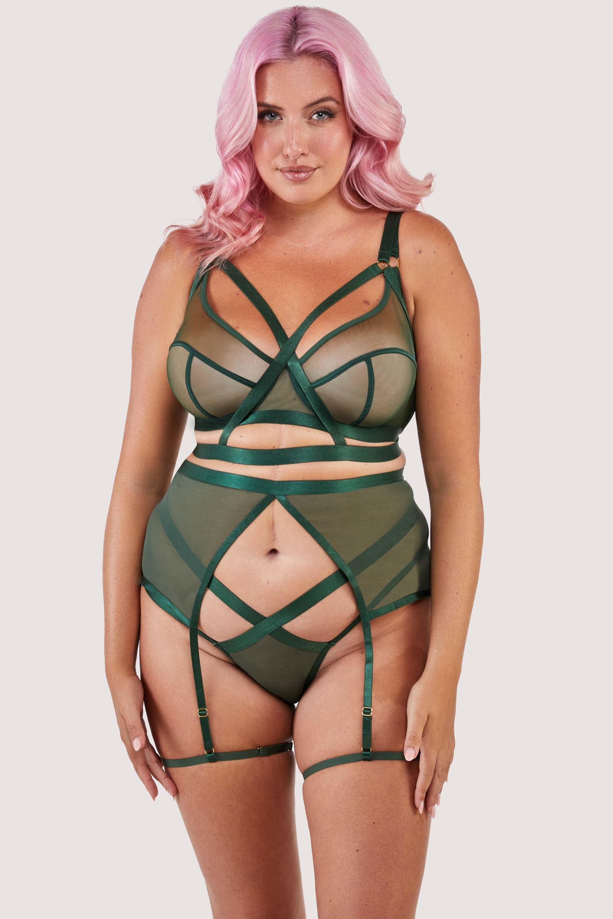 Regent Green Mesh Harness Suspender - Image 7
