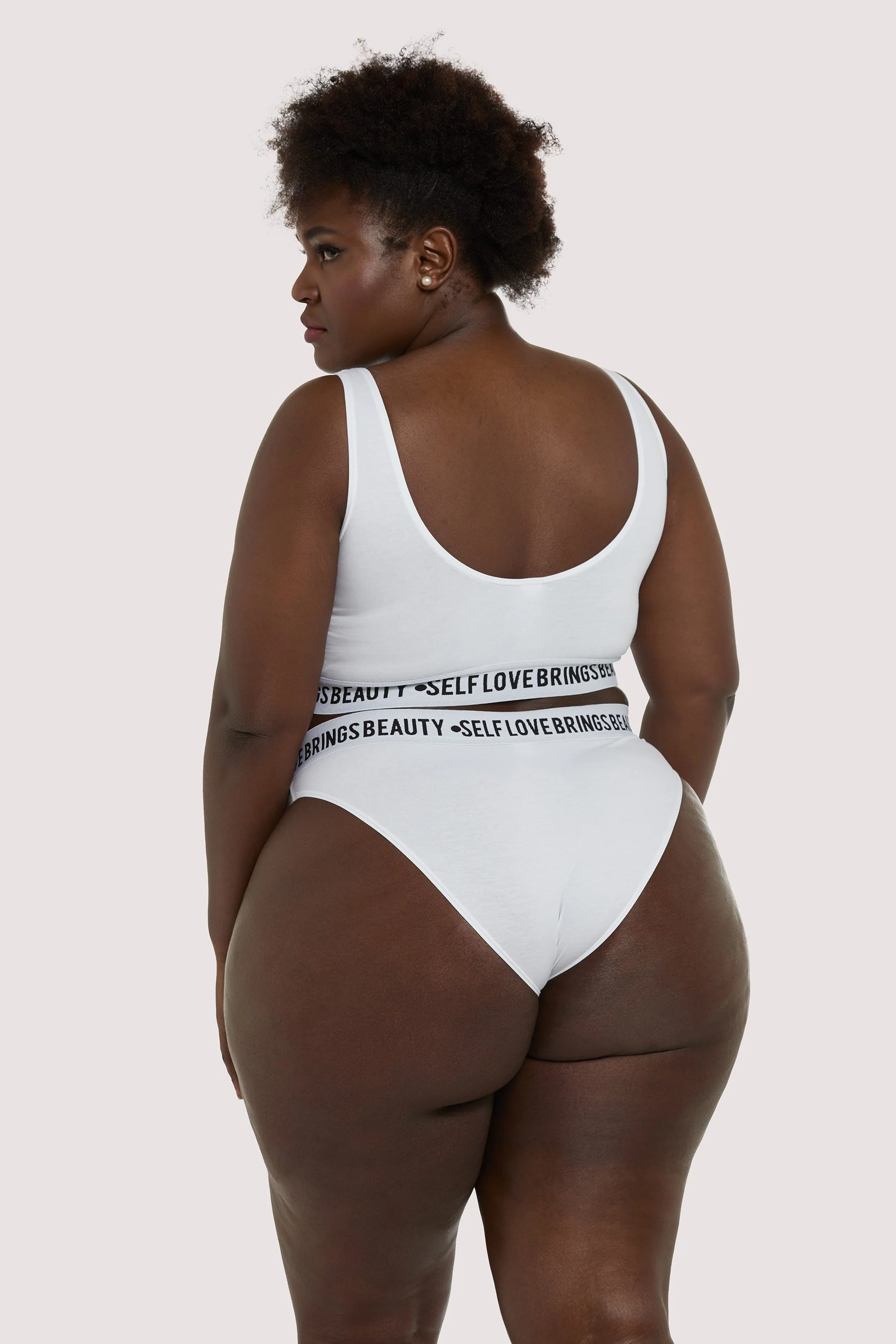 Felicity Hayward Self Love White Curve Crop top - Image 2