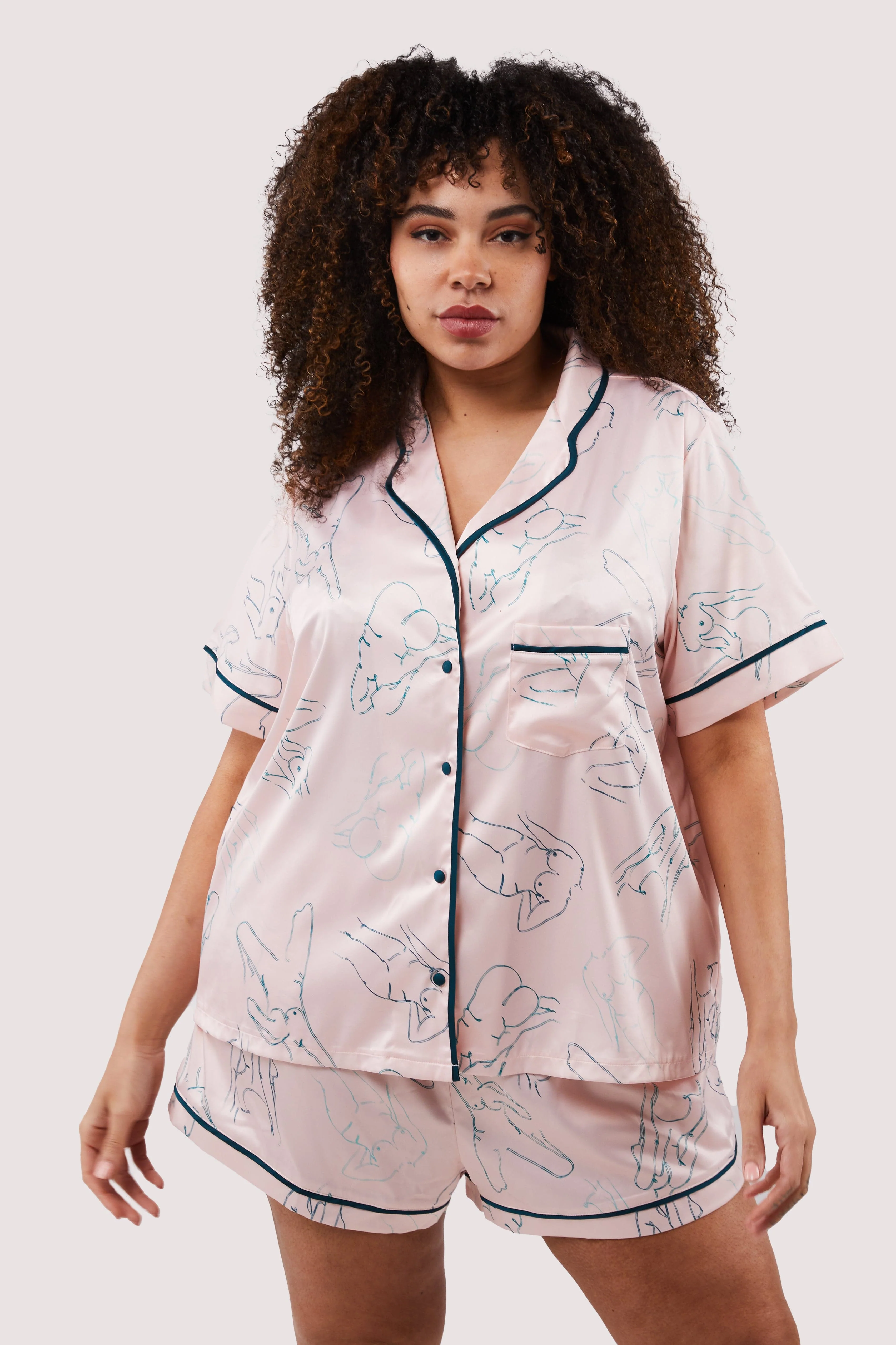 Venus Printed Pyjama Top & Bottom - Image 4