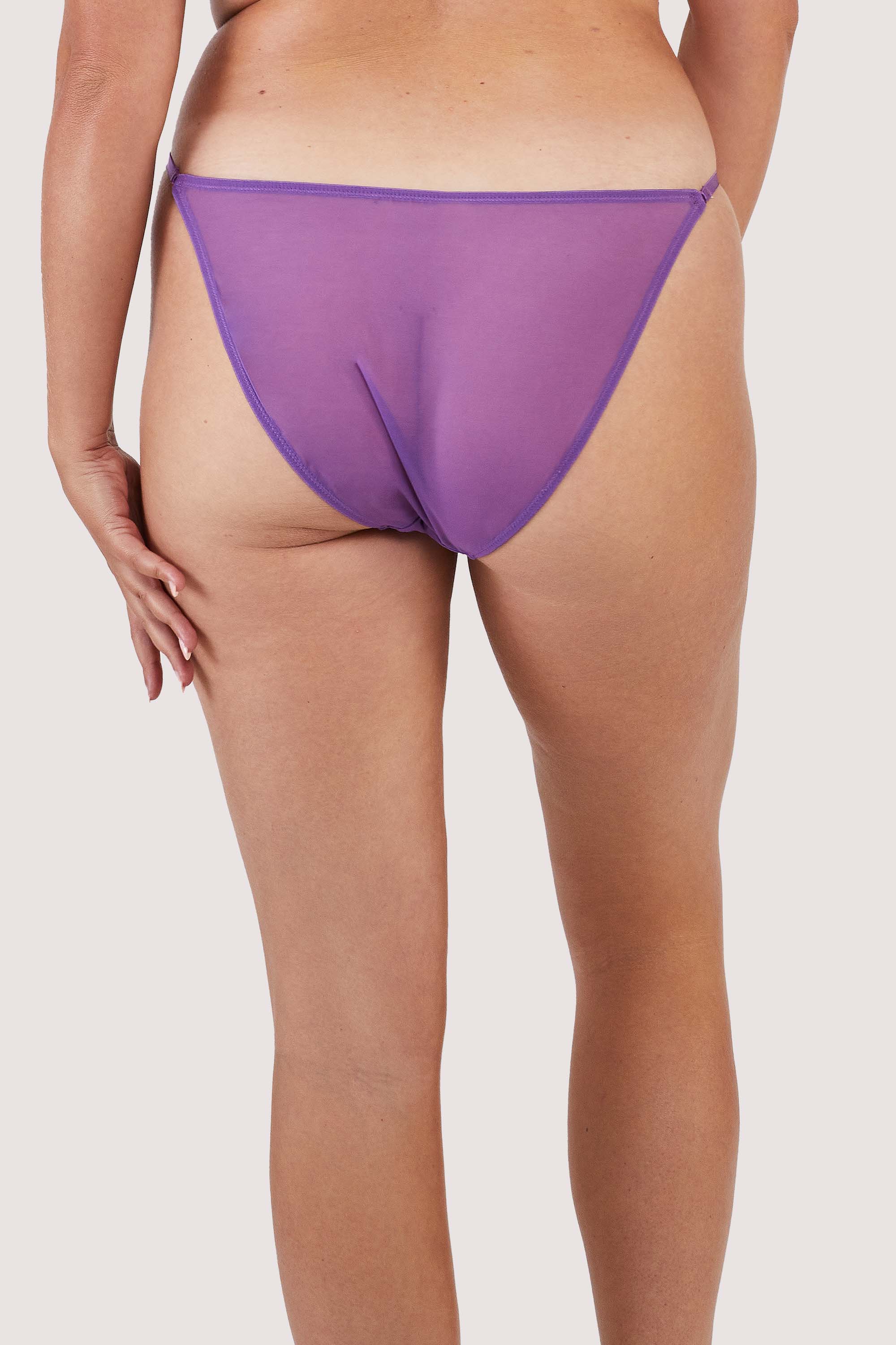 Walpole Purple Embroidered Brazillian Tanga Brief - Image 6