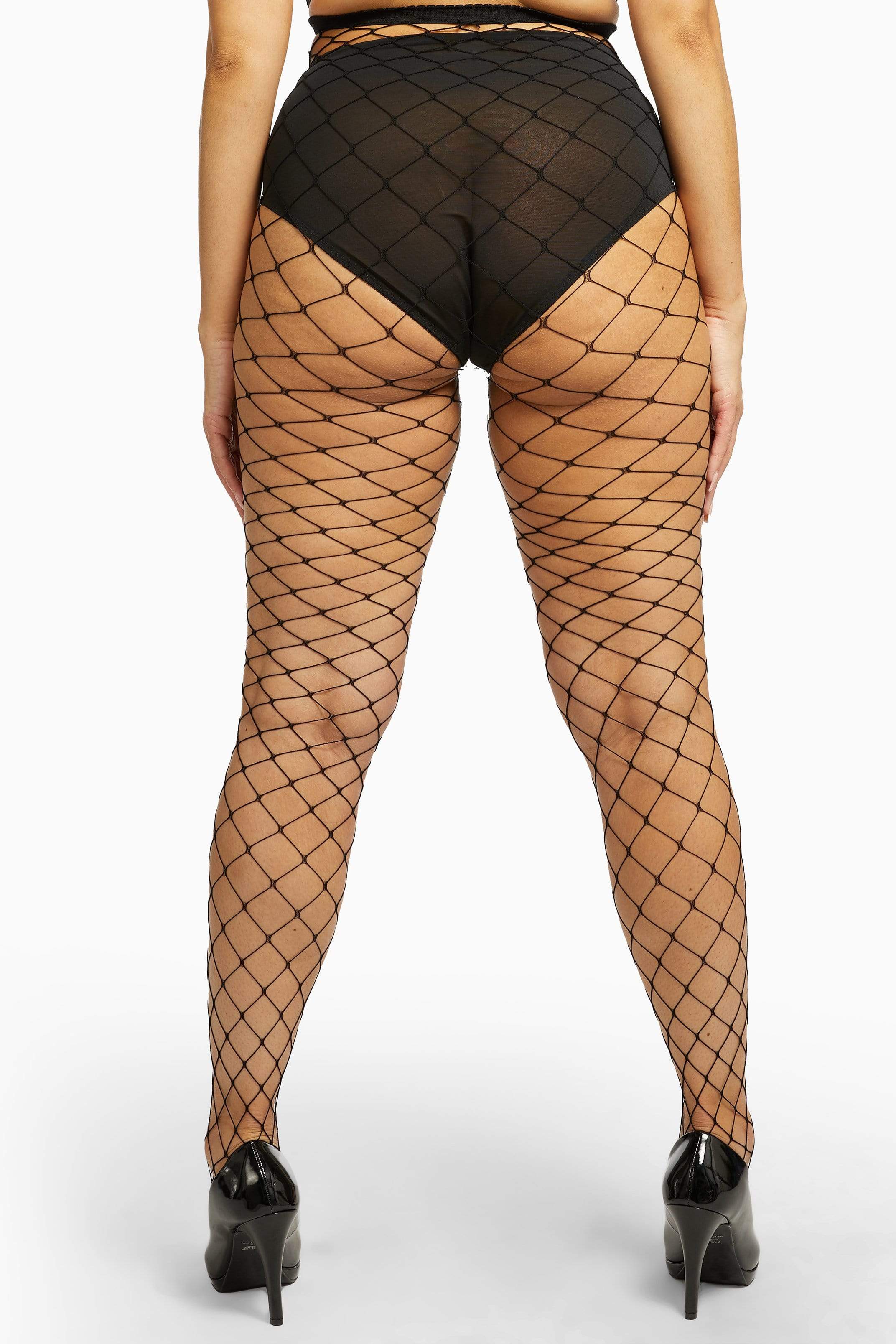 Fence Net Tights - Black US 4 - 18 - Image 4