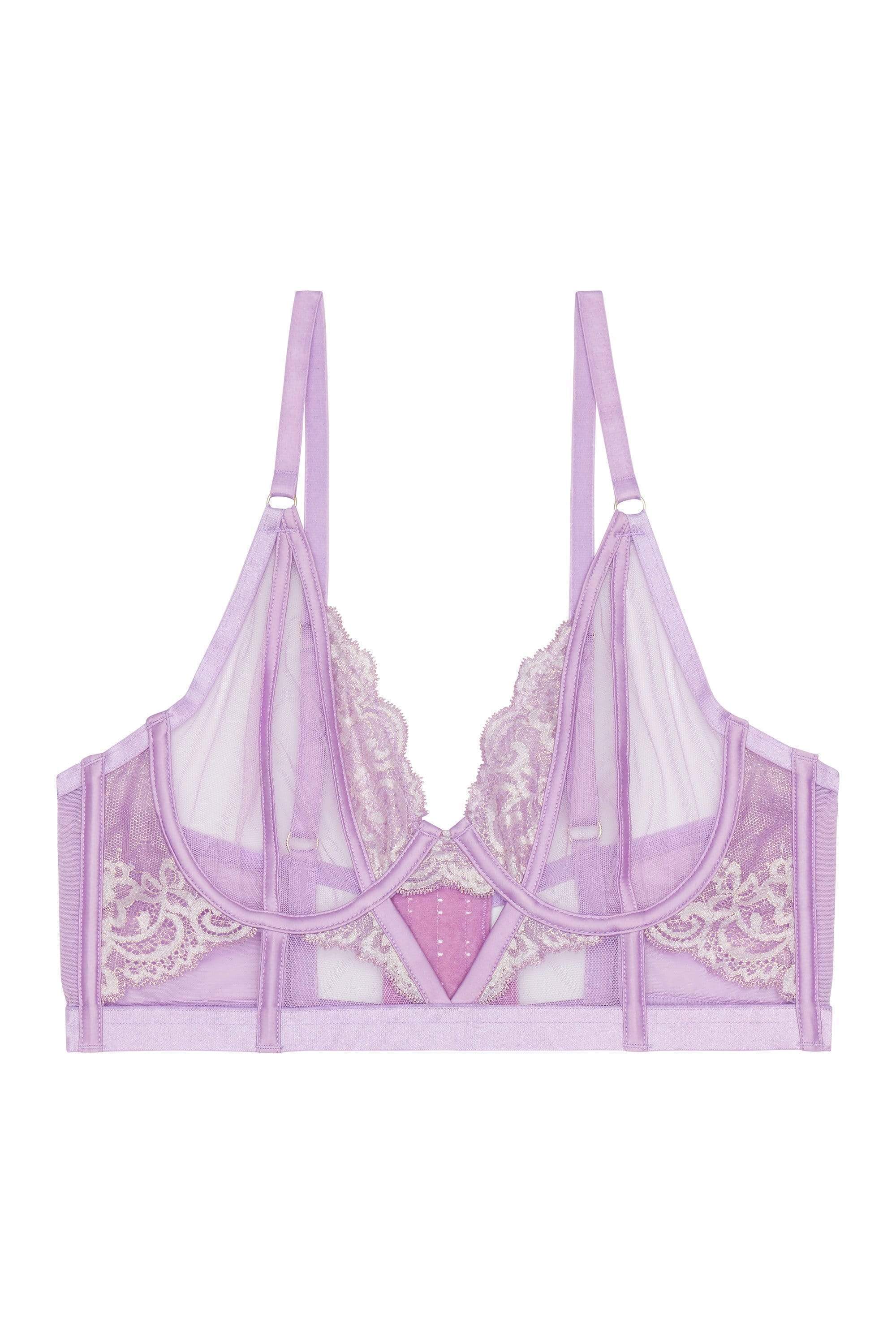 Fenella Lace and Net Longline Bra - Image 8