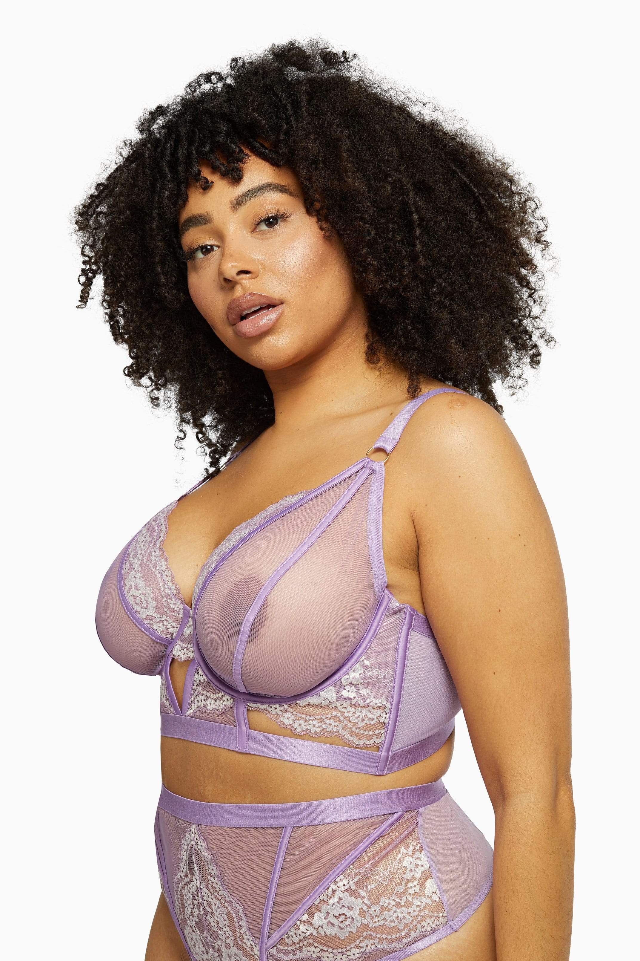 Fenella Lace and Net Longline Bra - Image 9
