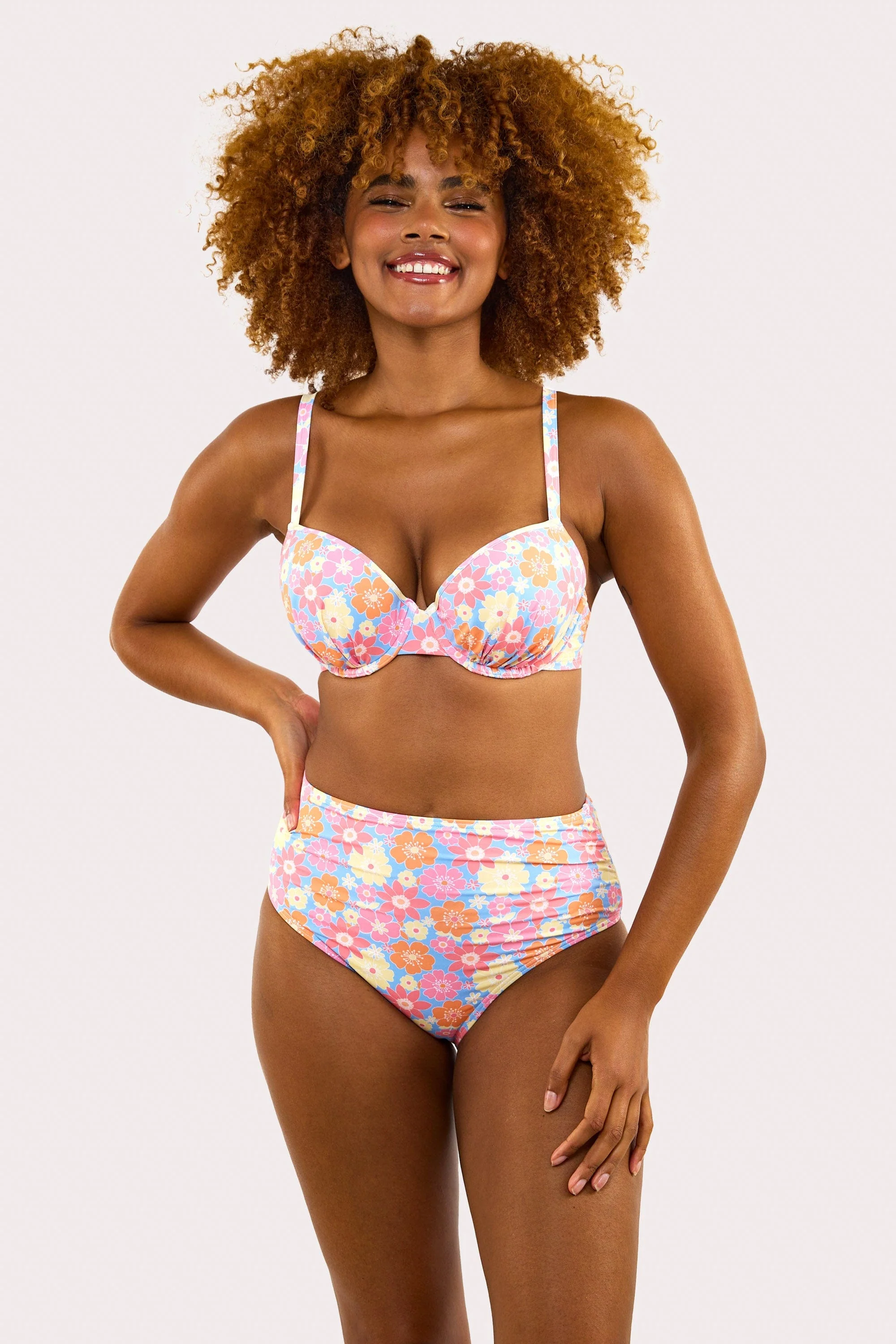Floral Plunge Bikini Top Fuller Bust Exclusive - Image 3