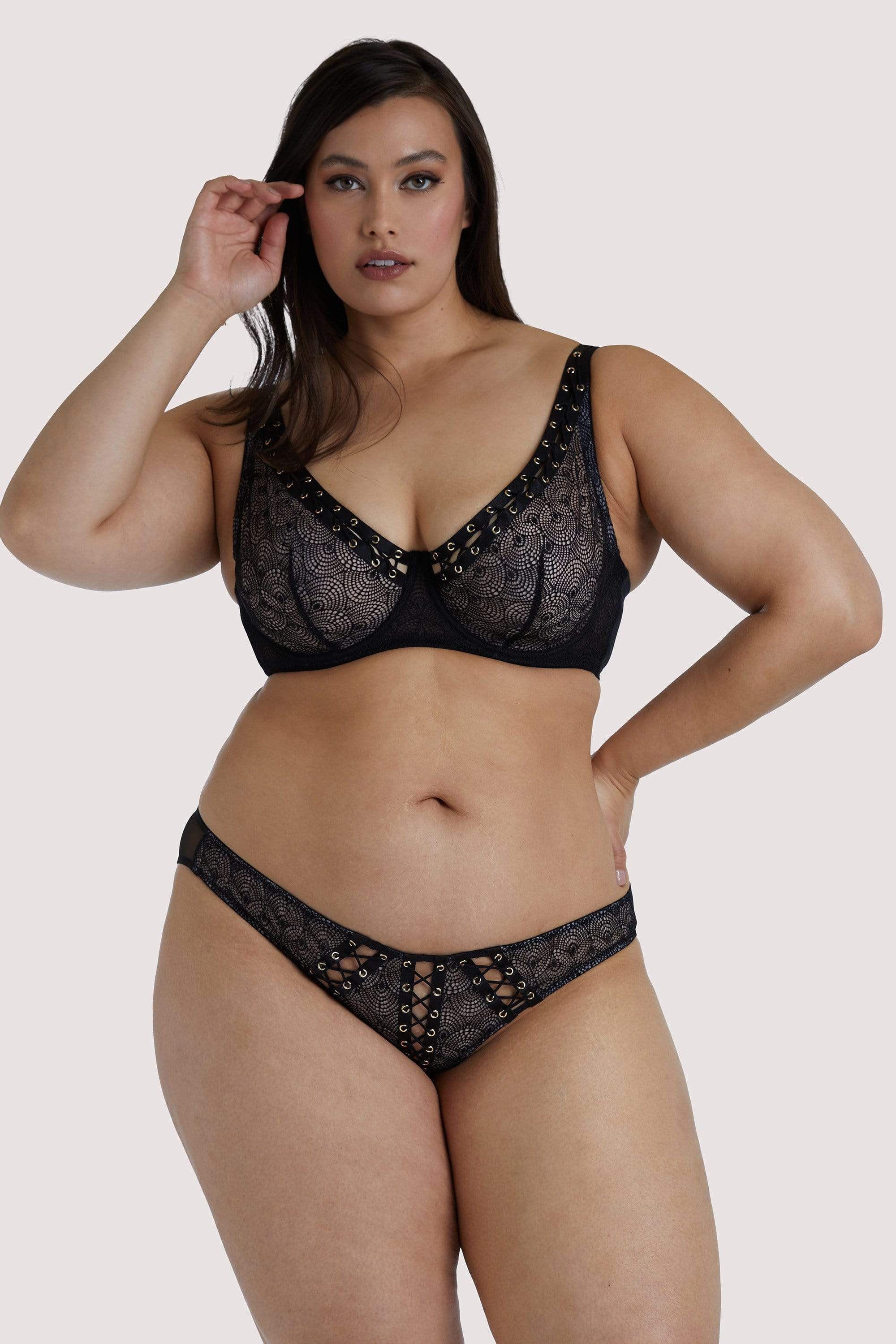 Florence Black Lattice Bra - Image 13