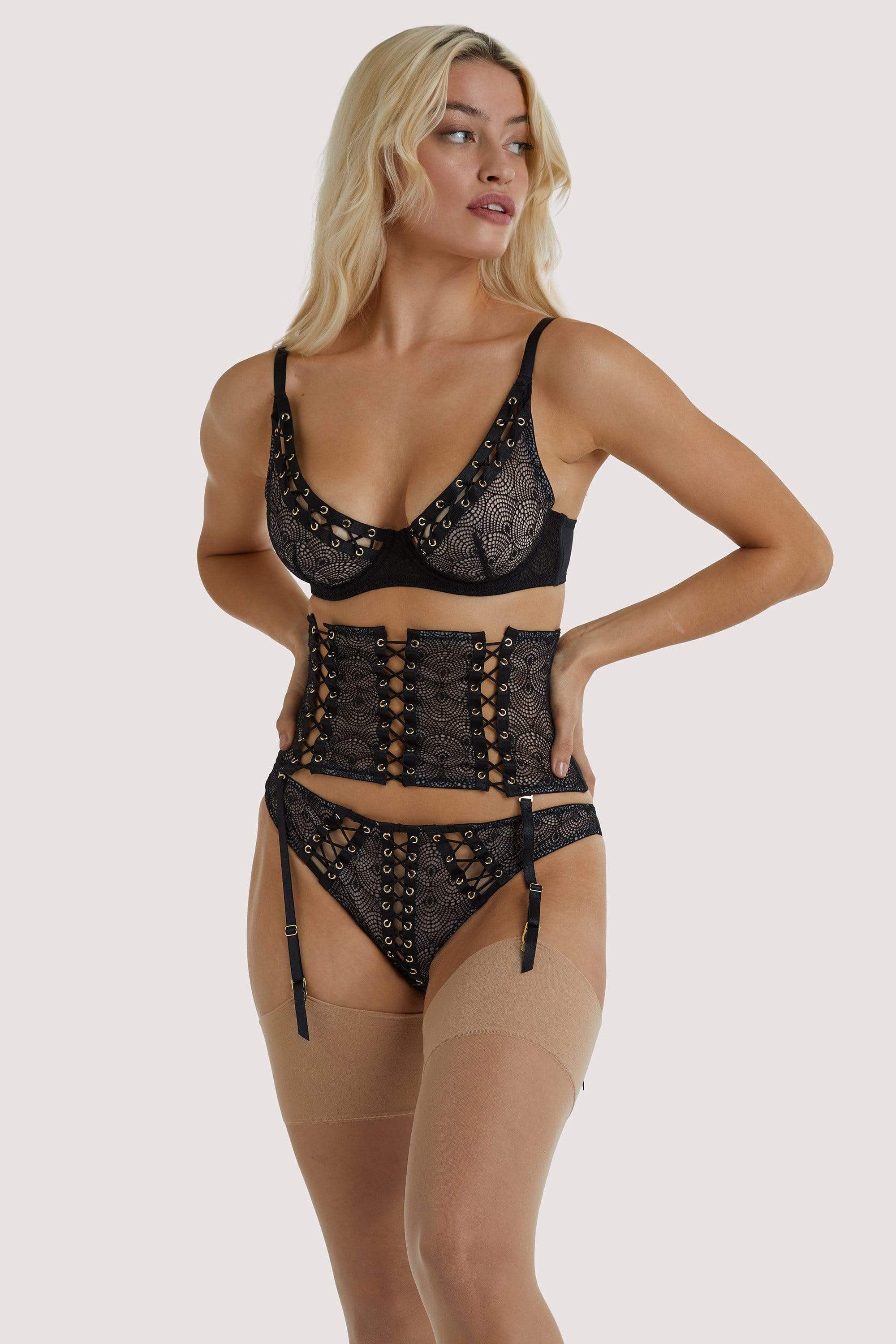 Florence Black Lattice Bra - Image 4