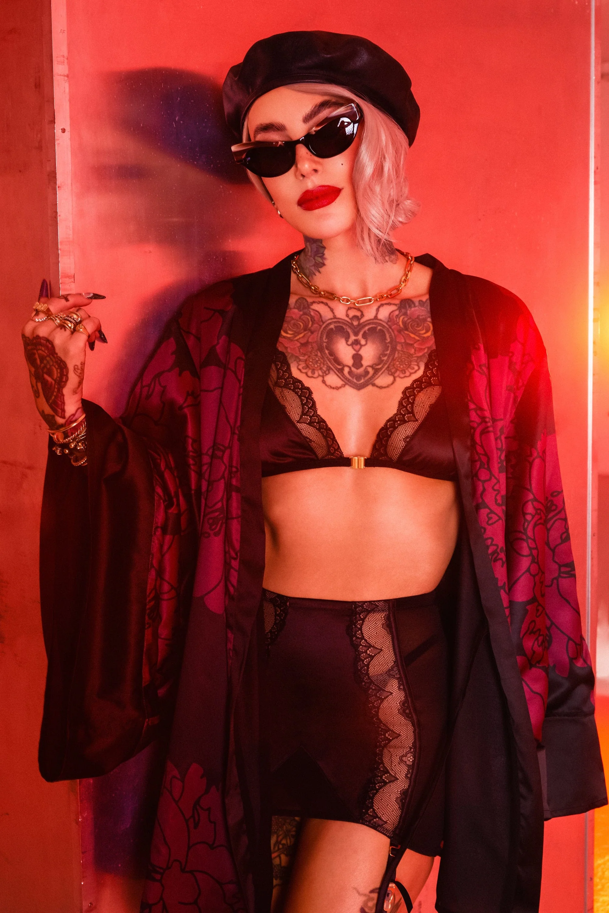 Florence Oversized Floral Print Kimono - Image 6