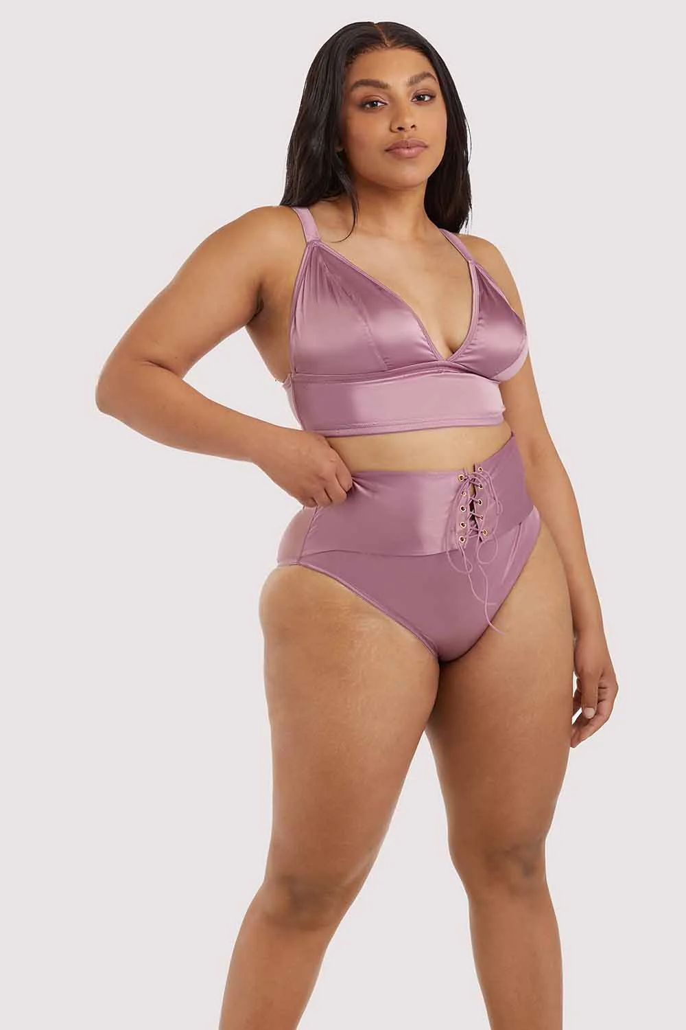 Eagan Blush Satin Bralette - Image 4