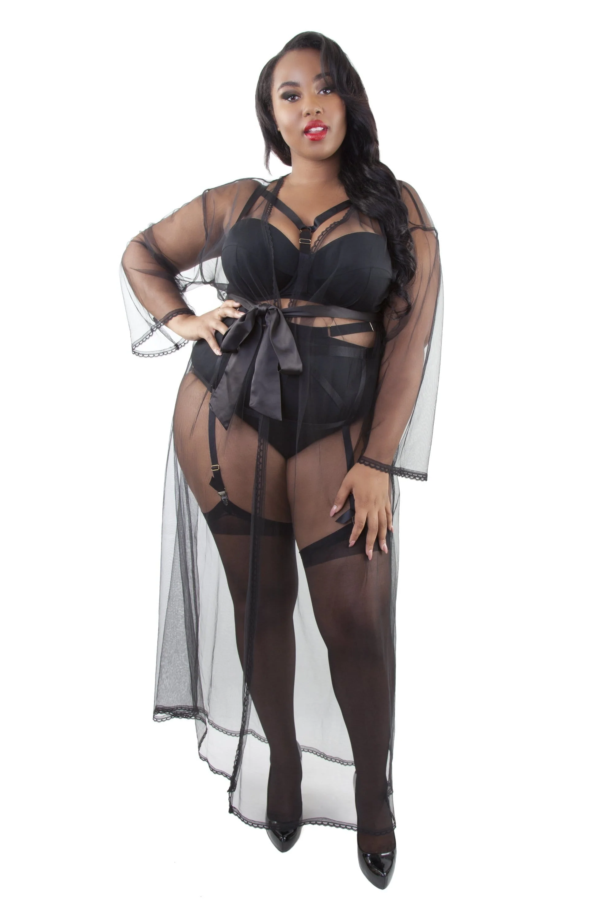 Betty Sheer Tulle Robe - Image 3