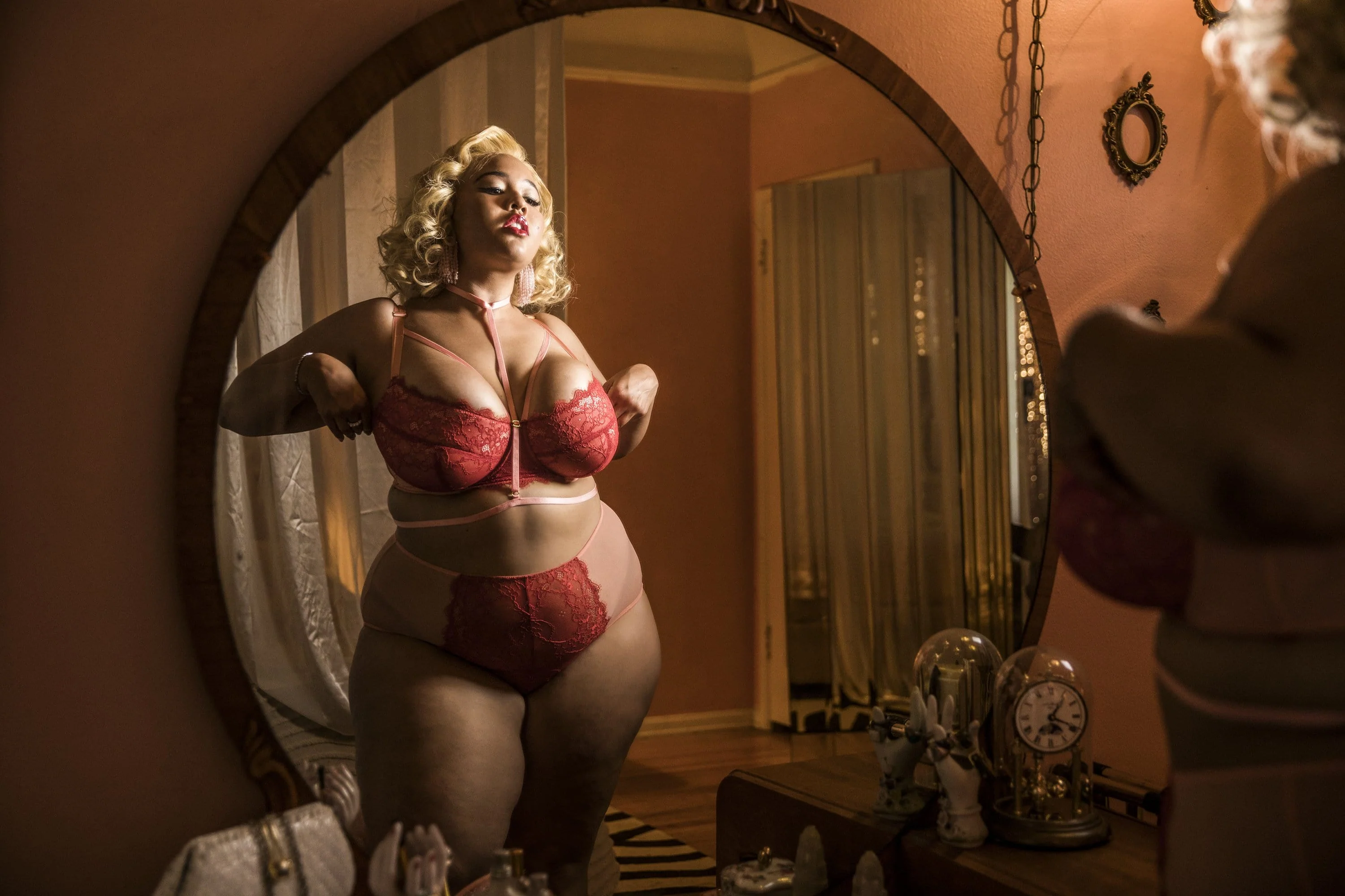 Draper Pink Lace Harness Bra - Image 4