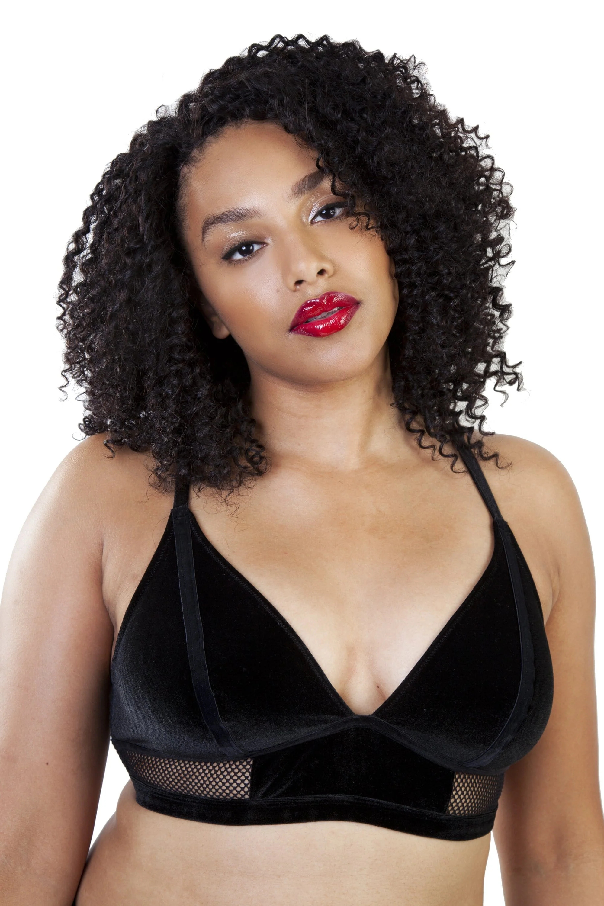 Erin Black Velvet Bralet - Image 2