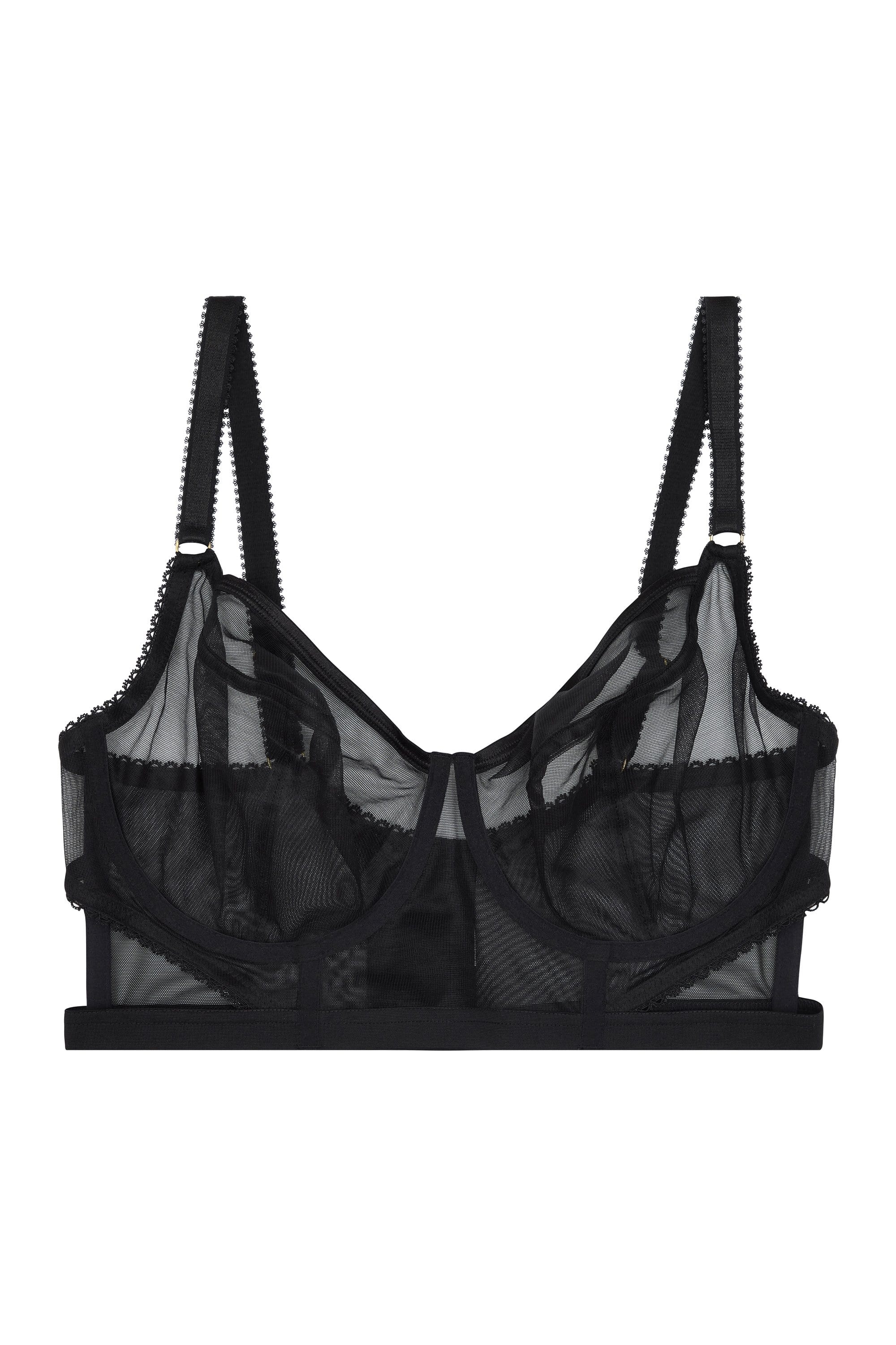 Harper Mesh cut-out Longline Bra - Image 3