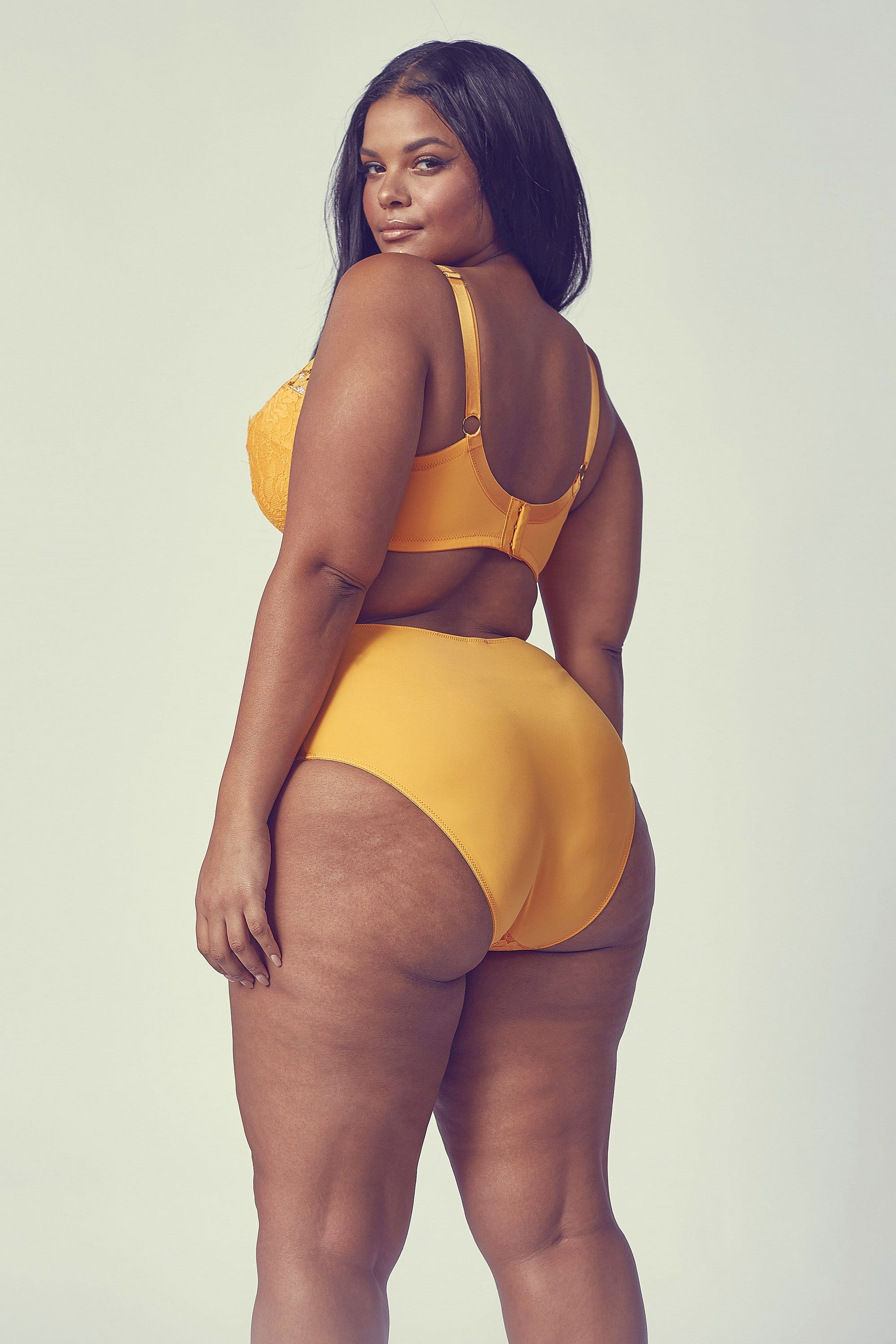 Aspen Mustard Lace Sling Bra - Image 3