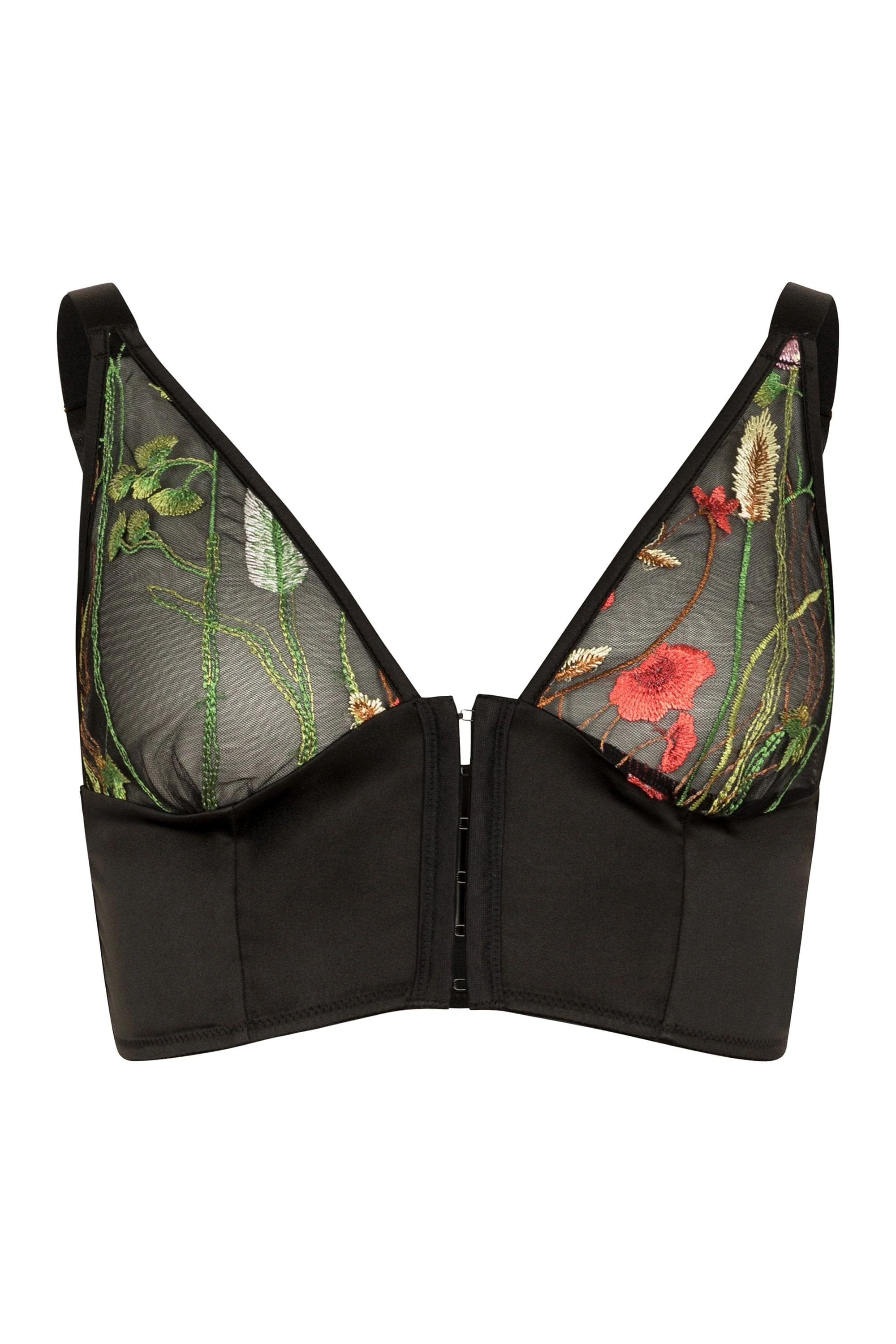 Rosa Black Embroidered Triangle Bra - Image 4