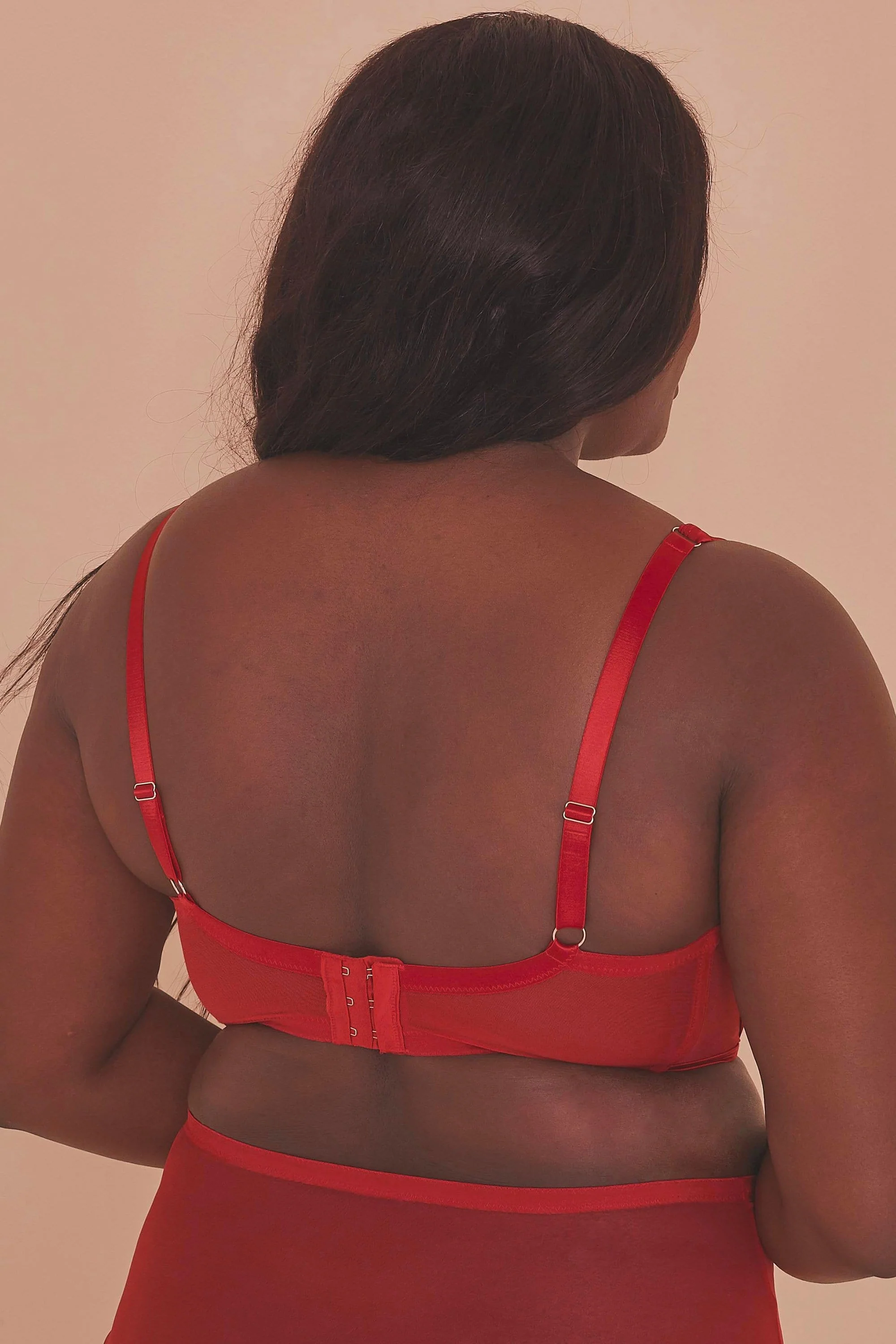 Kylie Red Lace Up High Apex Bra - Image 6