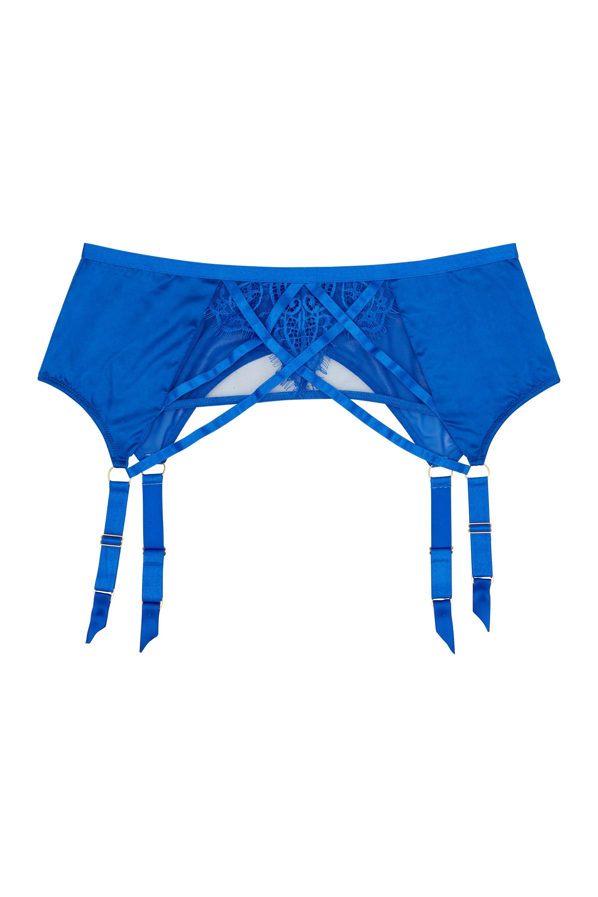 Lyla Strappy Cobalt Suspender Belt - Image 5