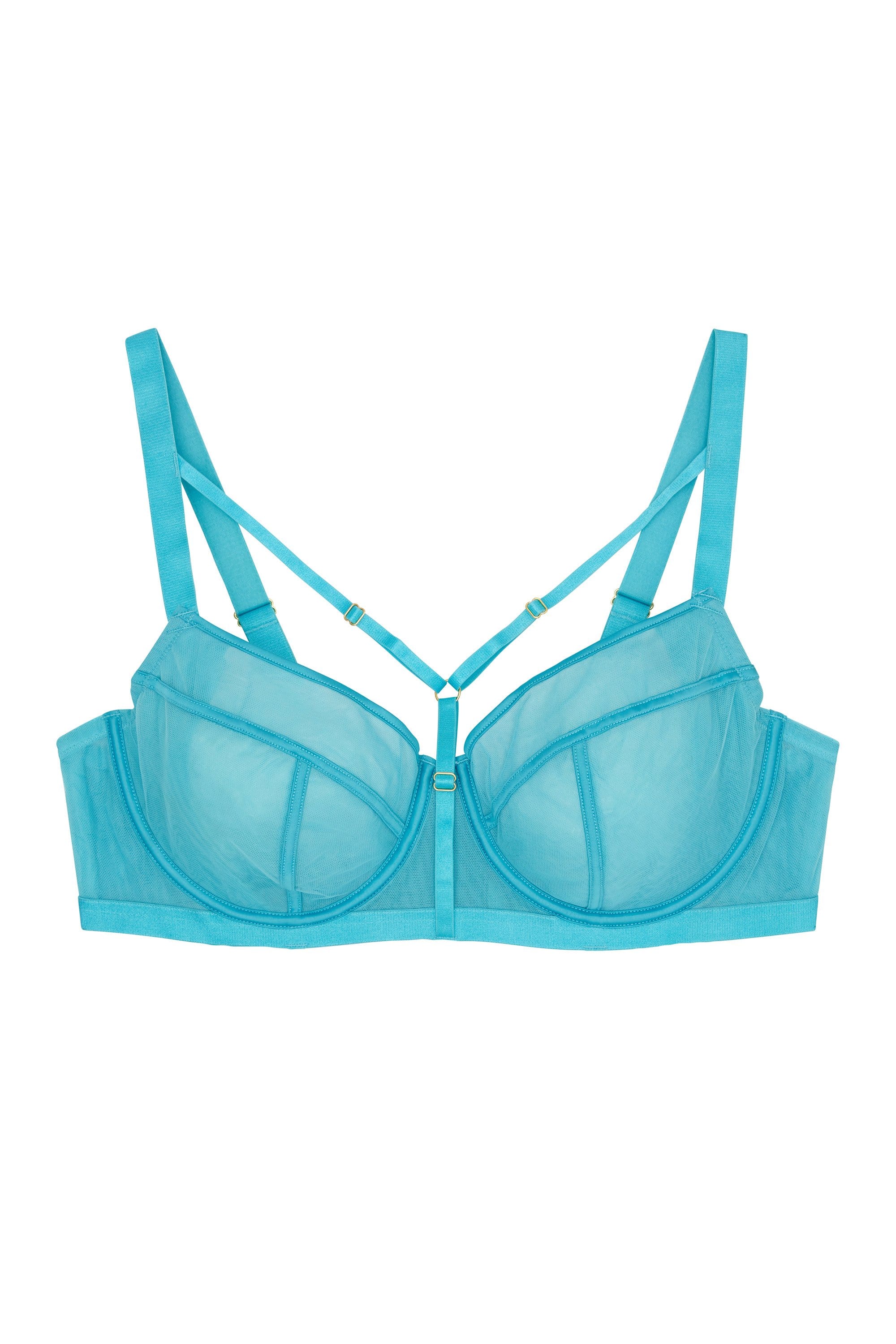 Misha Turquoise Non Padded Strappy Bra - Image 5