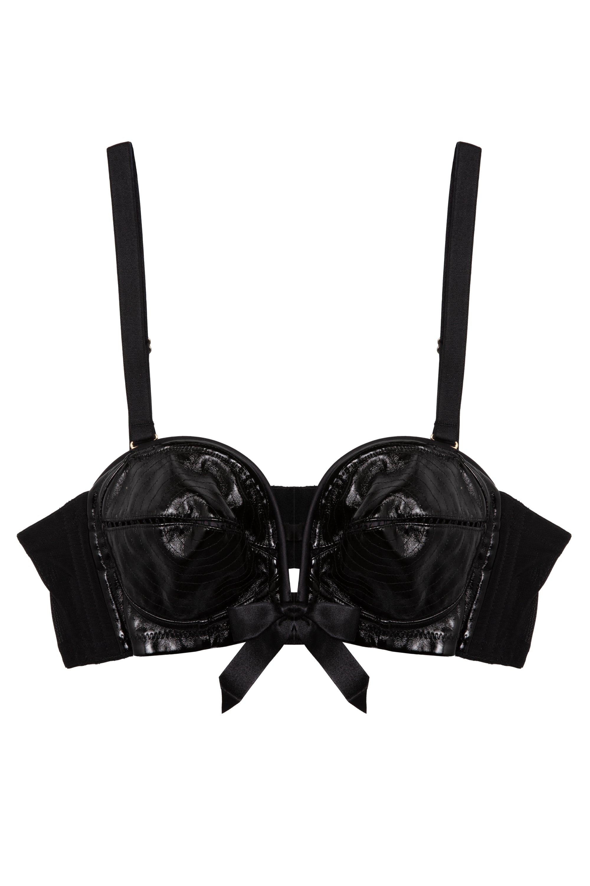 Genevieve Black PVC Overwire Bra - Image 7