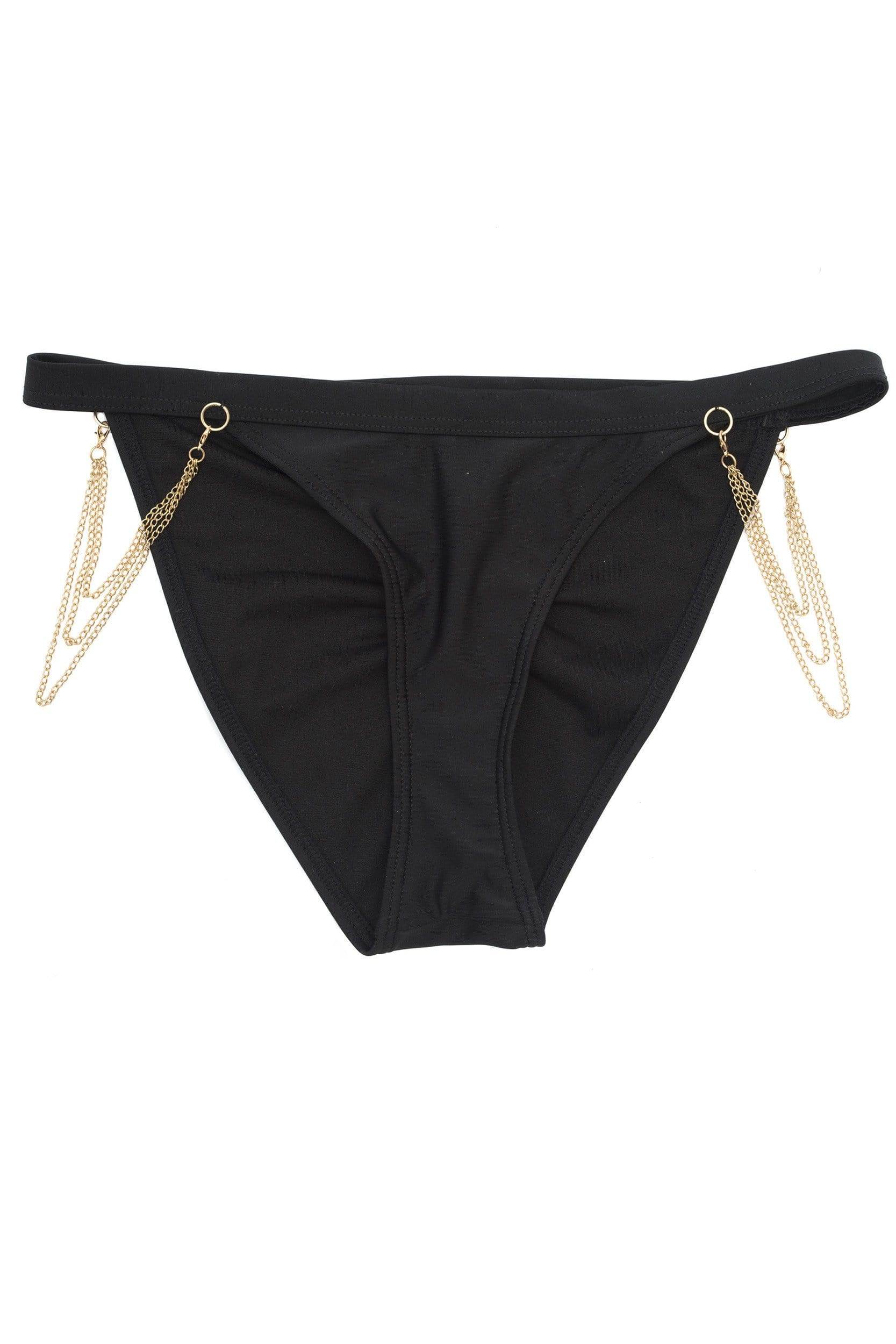Wolf & Whistle Goldie black hipster brief with removable chain - Image 6