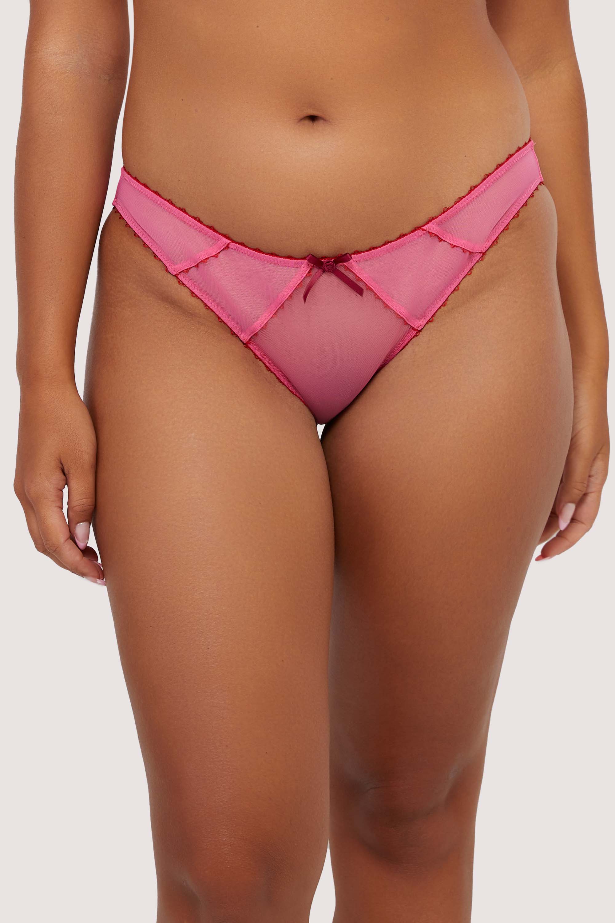 Grace Pink Supportive Net Lingerie Set - Image 4